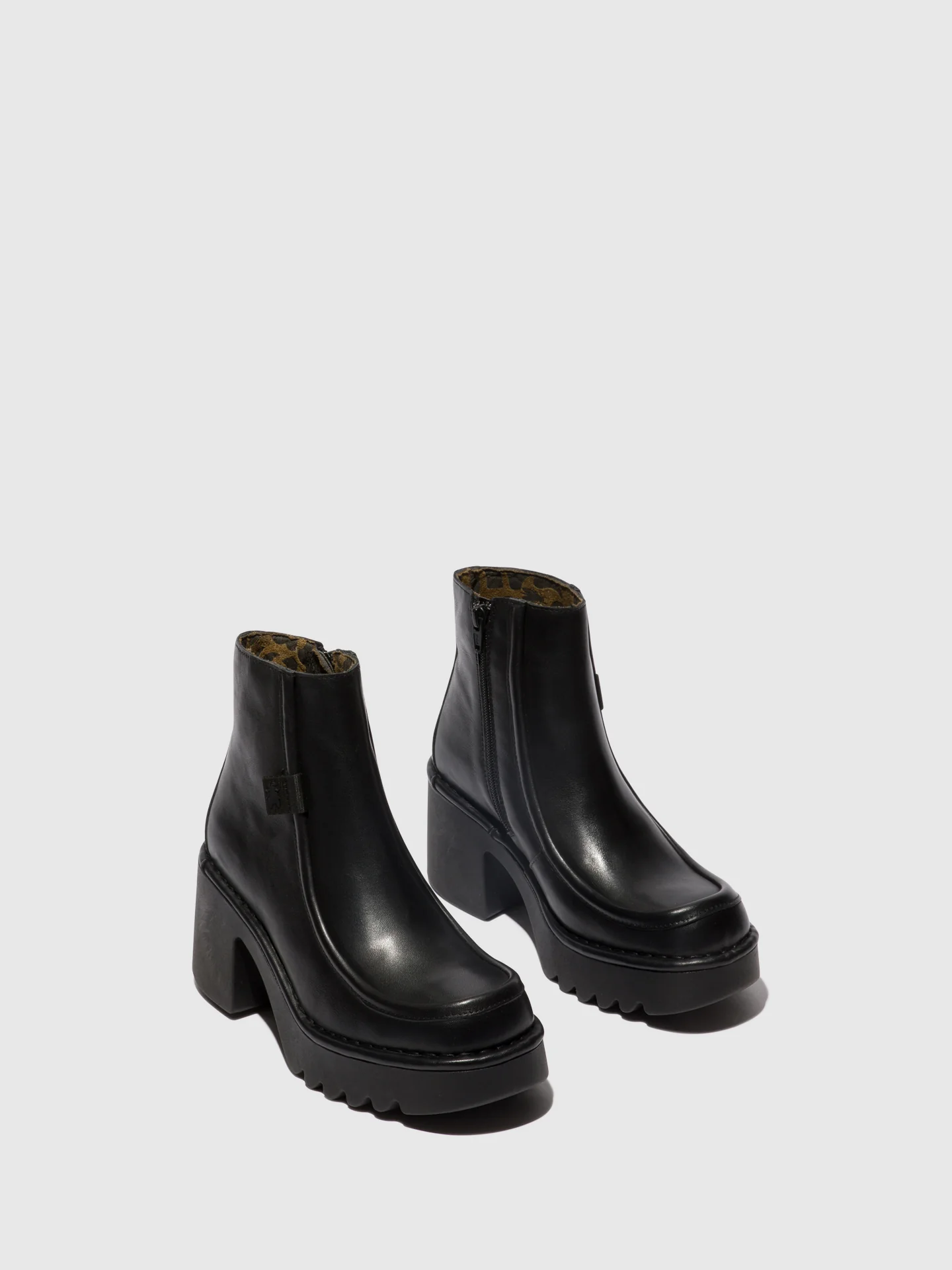 Zip Up Ankle Boots MITE249FLY BLACK - Image 2