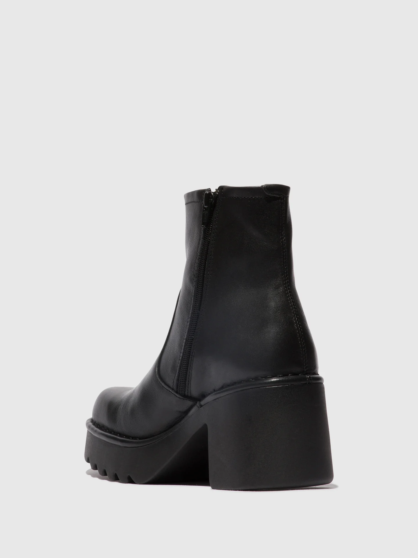 Zip Up Ankle Boots MOGE250FLY BLACK - Image 3