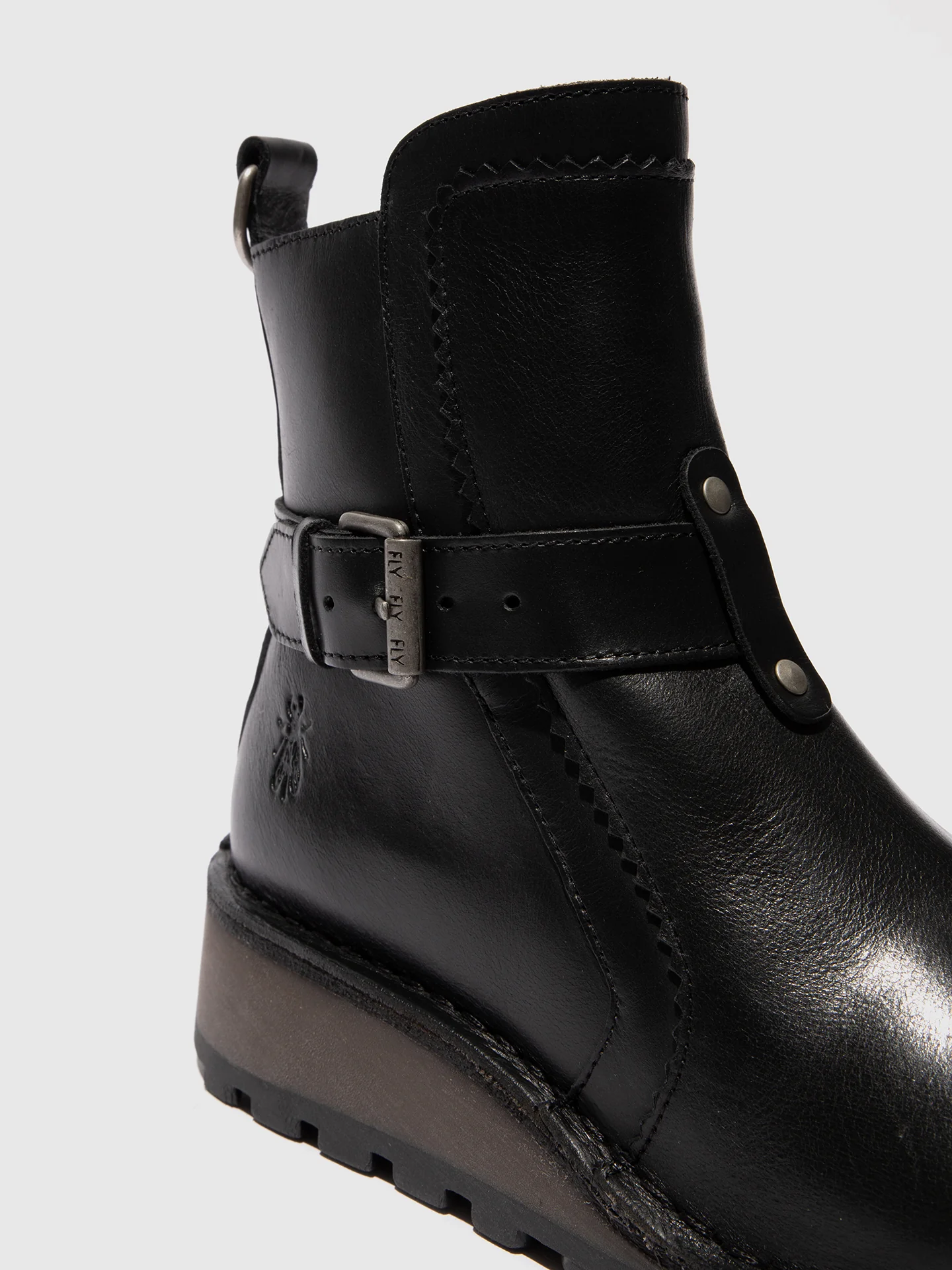 Zip Up Ankle Boots MOOZ133FLY BLACK - Image 4