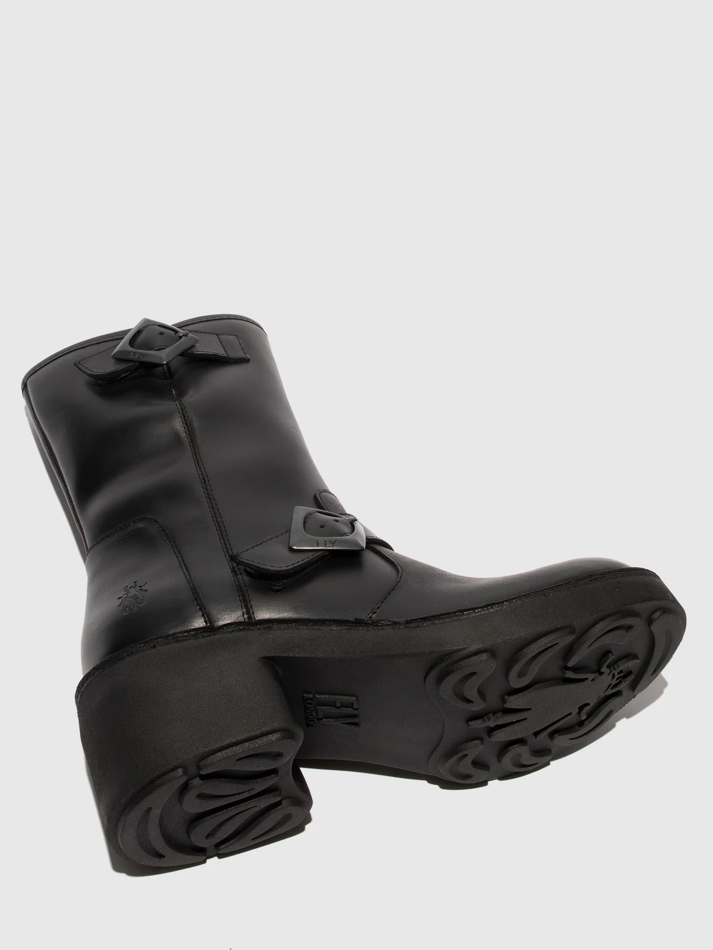 Zip Up Ankle Boots NATY192FLY BLACK - Image 4