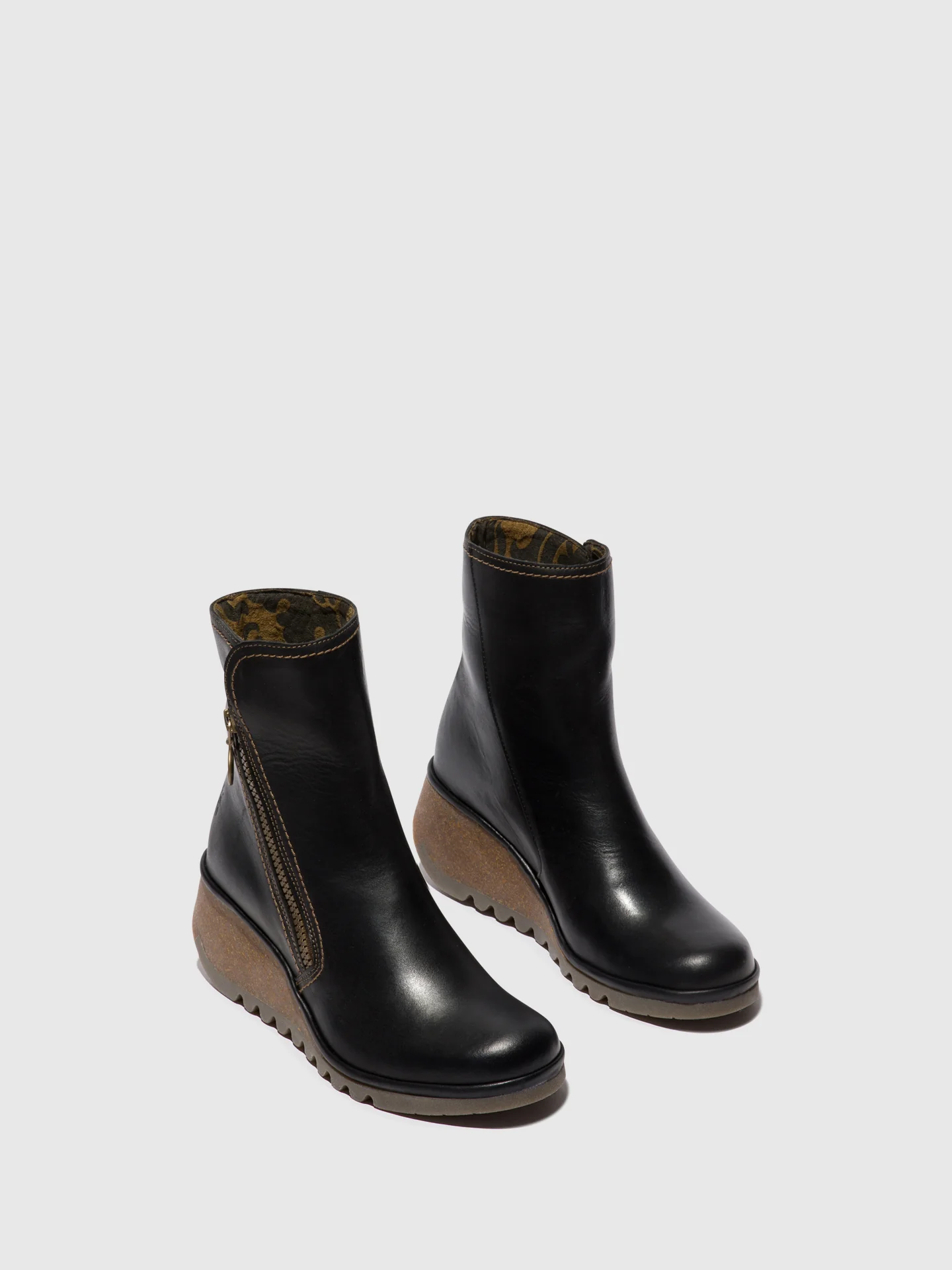 Zip Up Ankle Boots NELA407FLY BLACK - Image 2