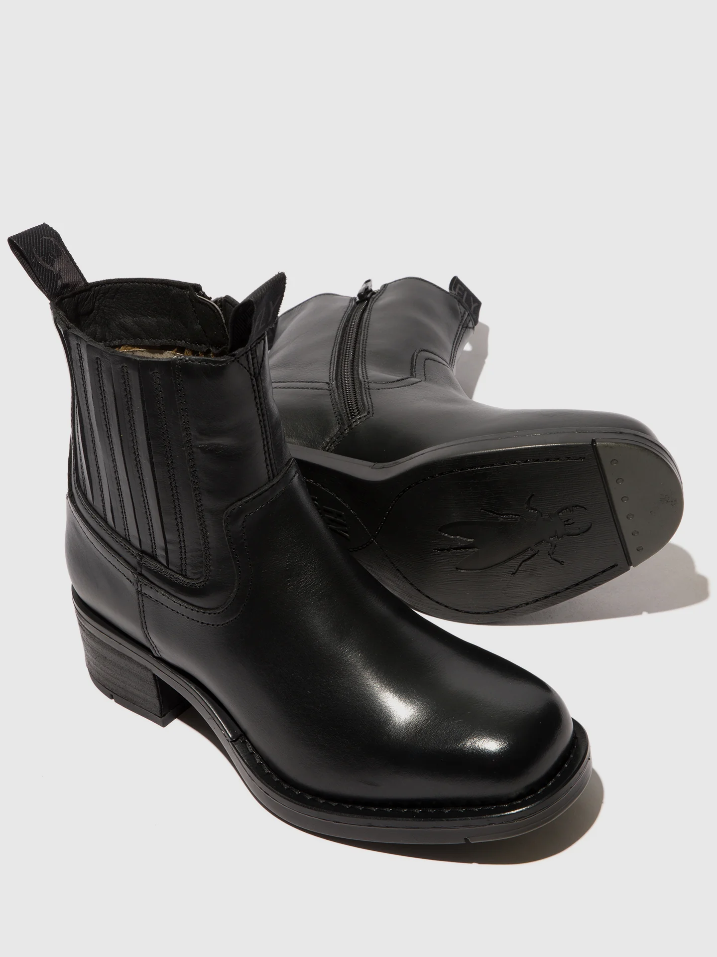 Zip Up Ankle Boots RALI513FLY BLACK - Image 4