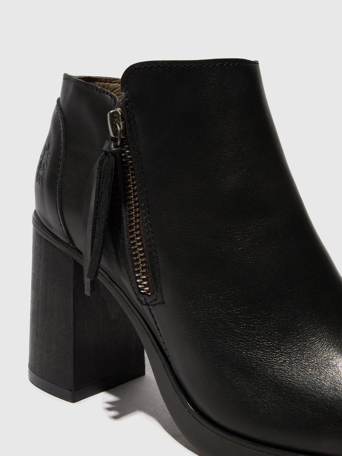Zip Up Ankle Boots SHAR986FLY BLACK - Image 4