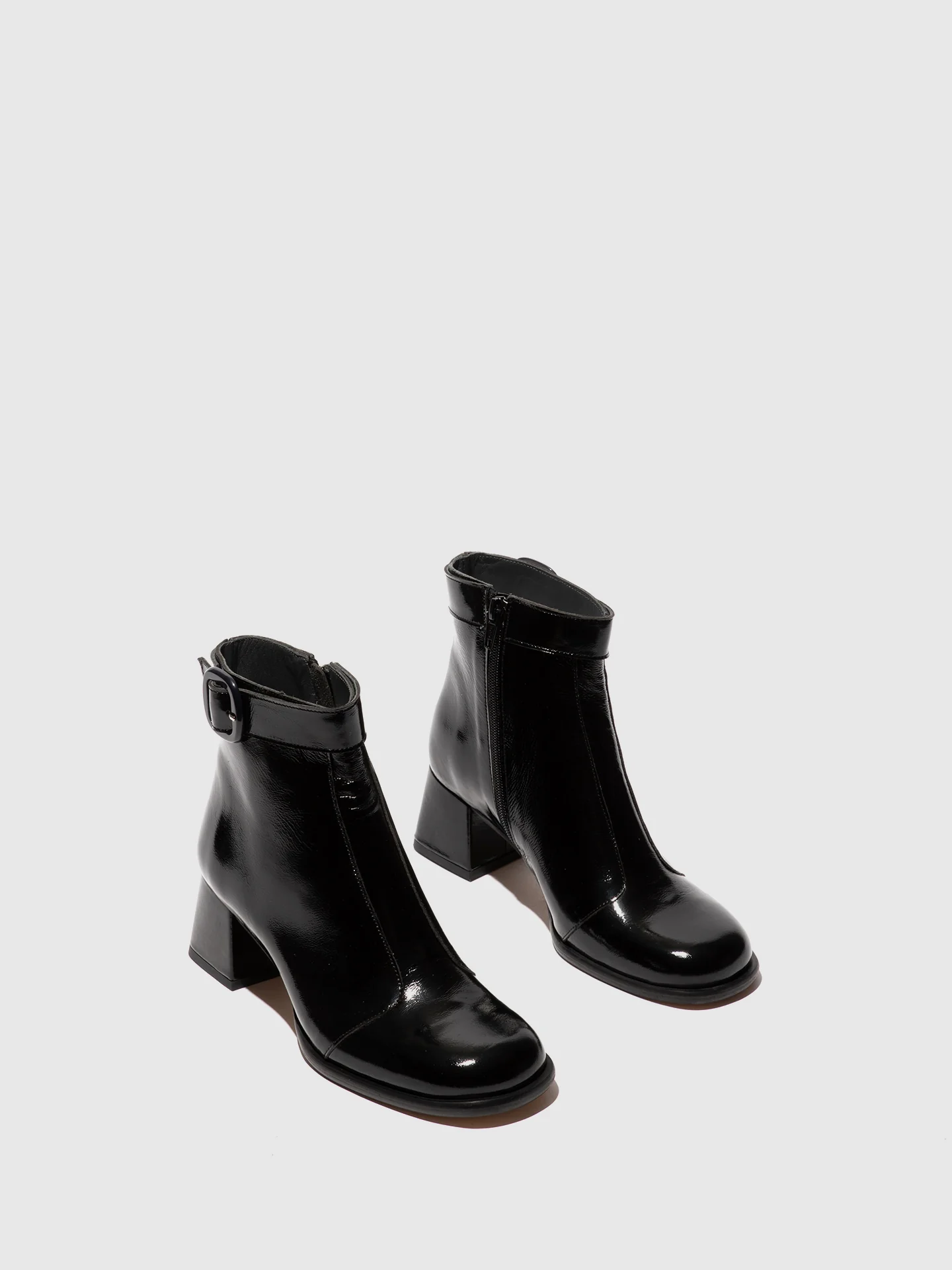 Zip Up Ankle Boots SIRT340FLY BLACK - Image 2