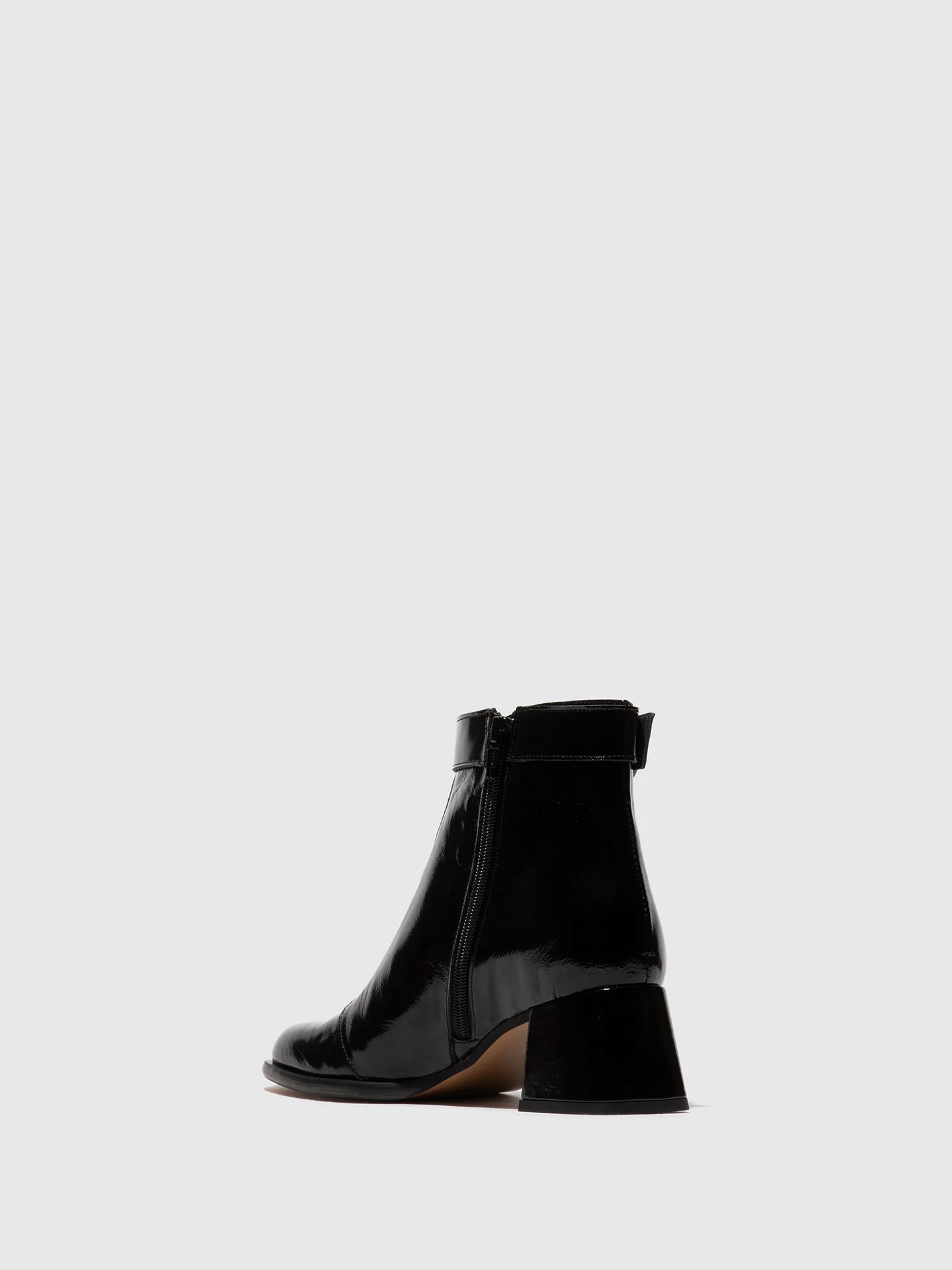 Zip Up Ankle Boots SIRT340FLY BLACK - Image 3