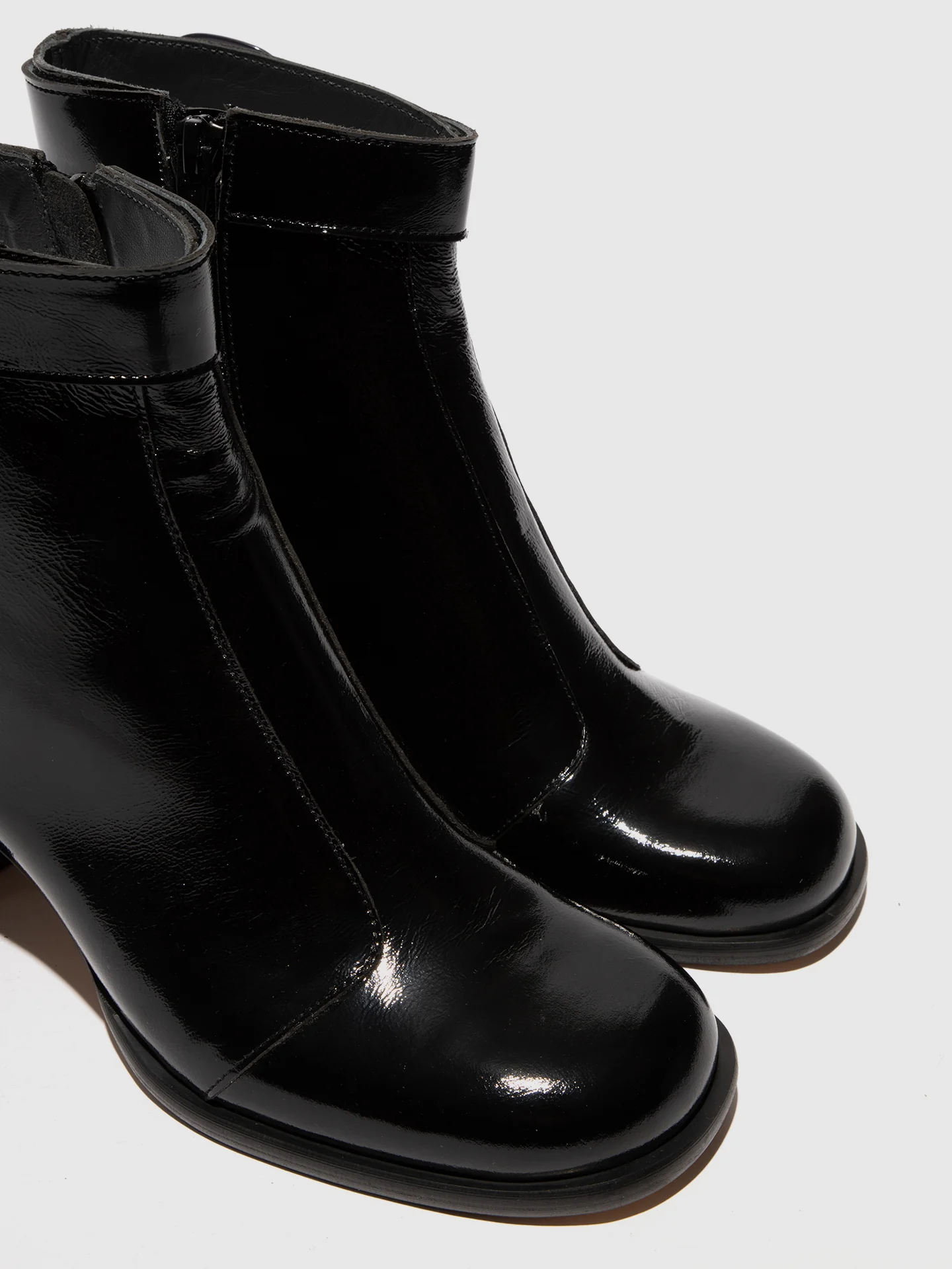Zip Up Ankle Boots SIRT340FLY BLACK - Image 4