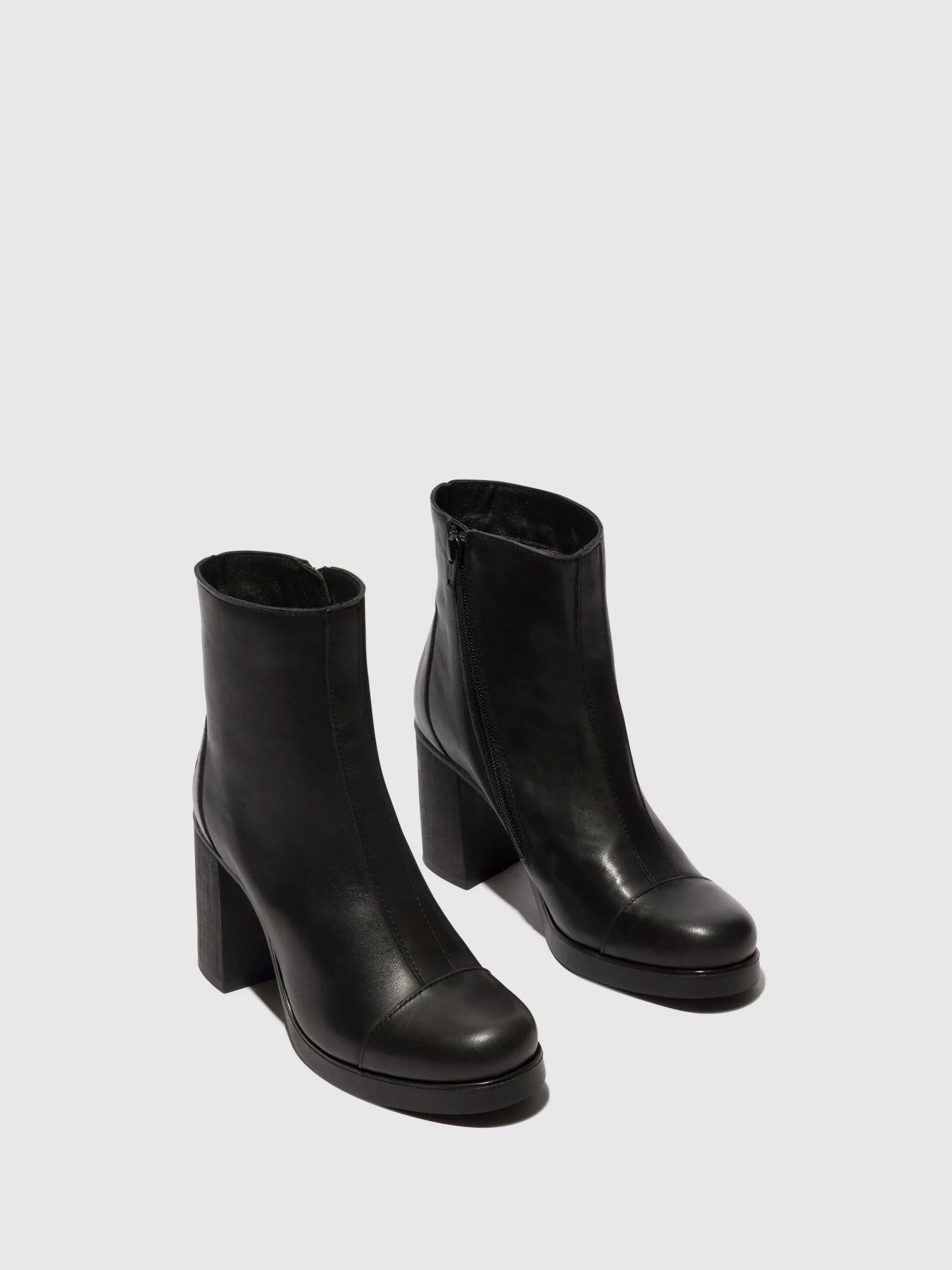 Zip Up Ankle Boots STIR985FLY BLACK - Image 2