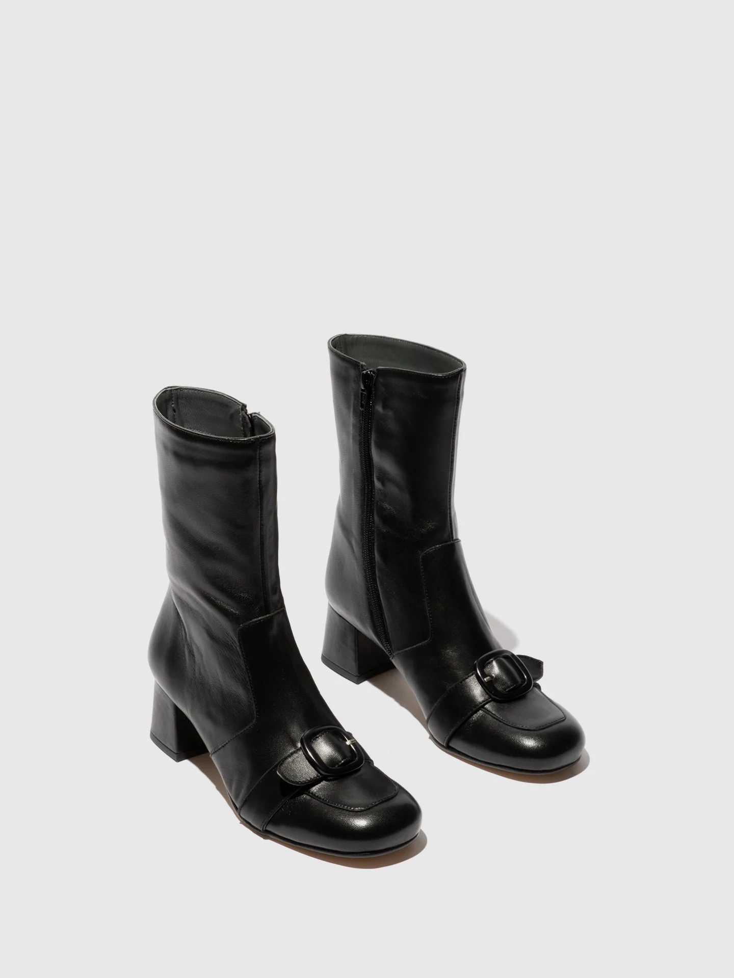 Zip Up Ankle Boots SUIR170FLY BLACK - Image 2