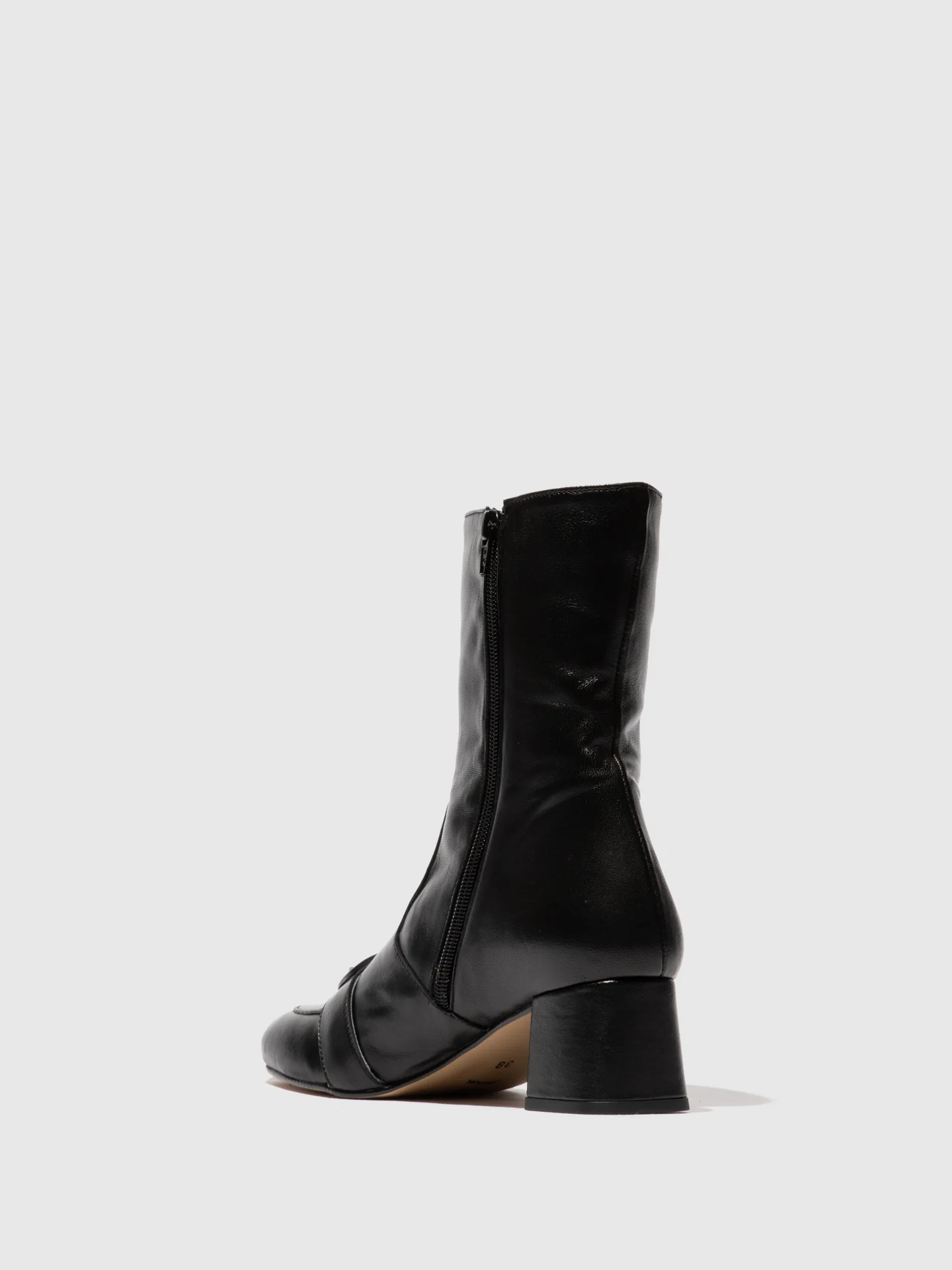 Zip Up Ankle Boots SUIR170FLY BLACK - Image 3