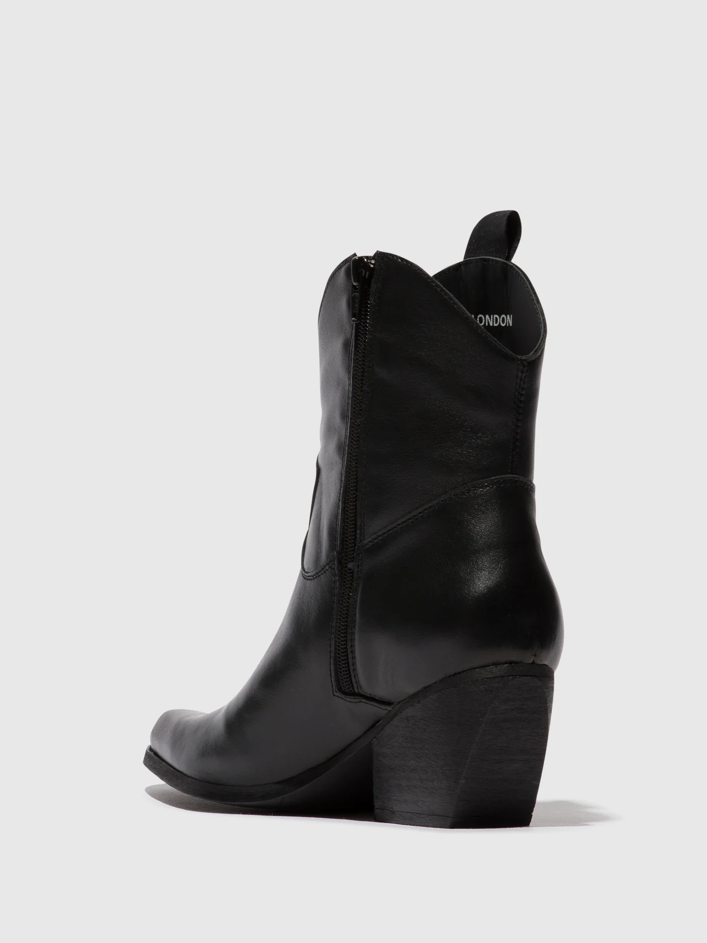 Zip Up Ankle Boots TABB905FLY BLACK - Image 3