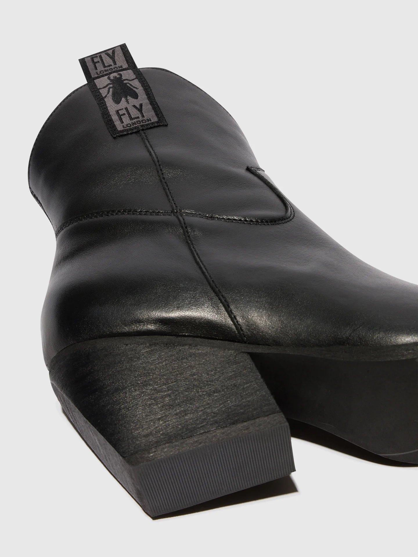 Zip Up Ankle Boots TABB905FLY BLACK - Image 4