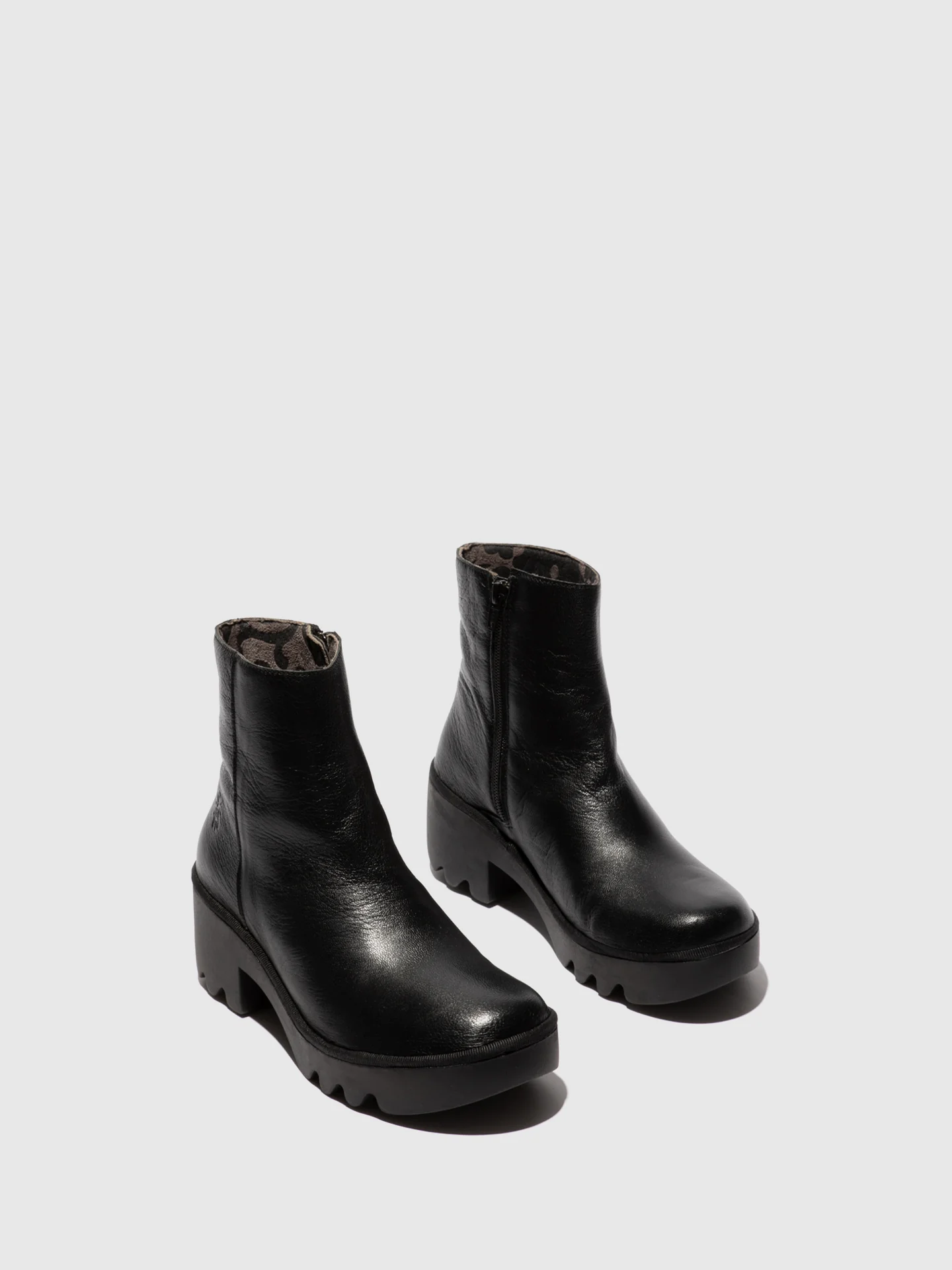 Zip Up Ankle Boots TOOR513FLY BLACK - Image 2
