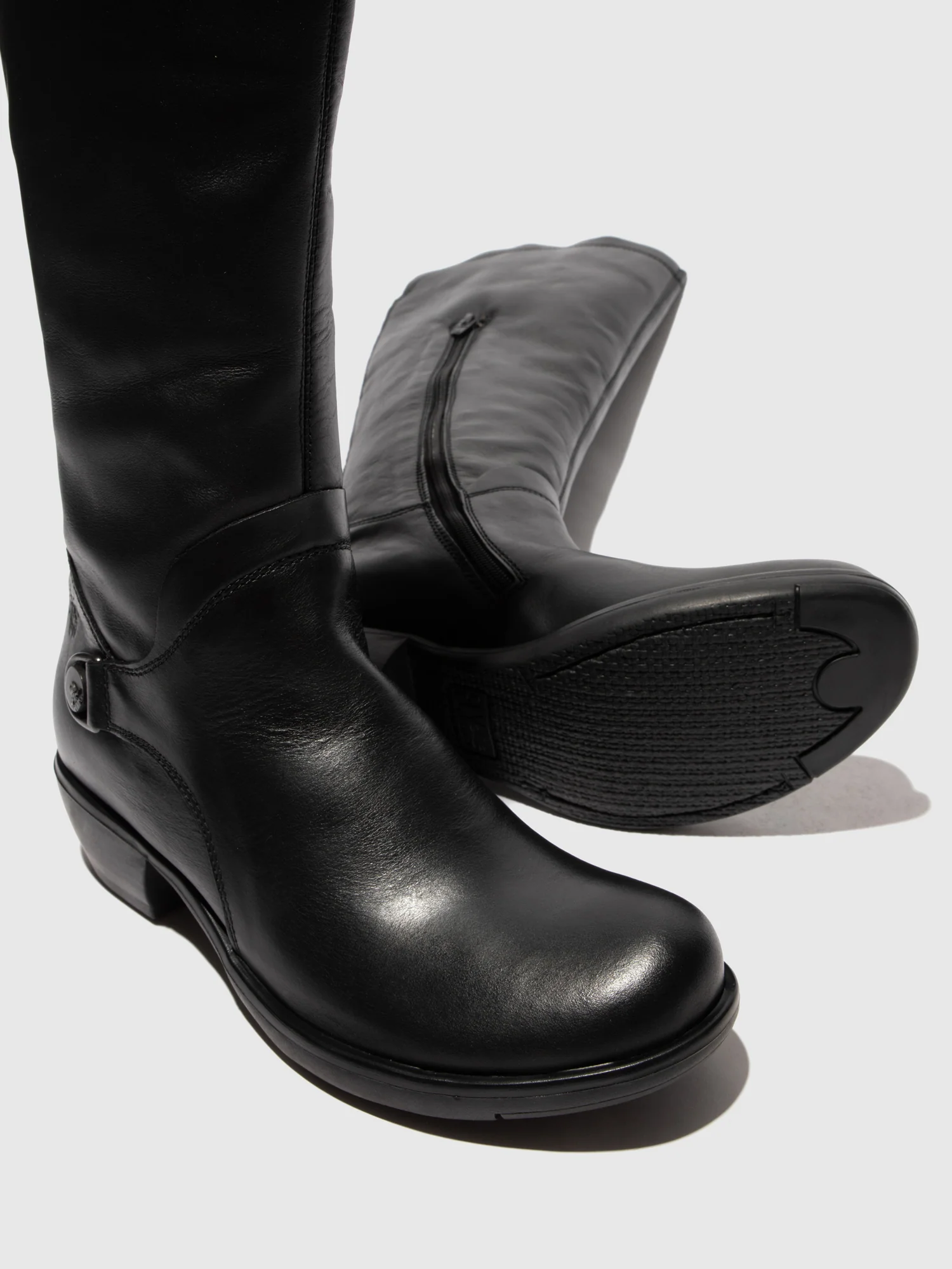 Zip Up Boots MISTRY BLACK - Image 4