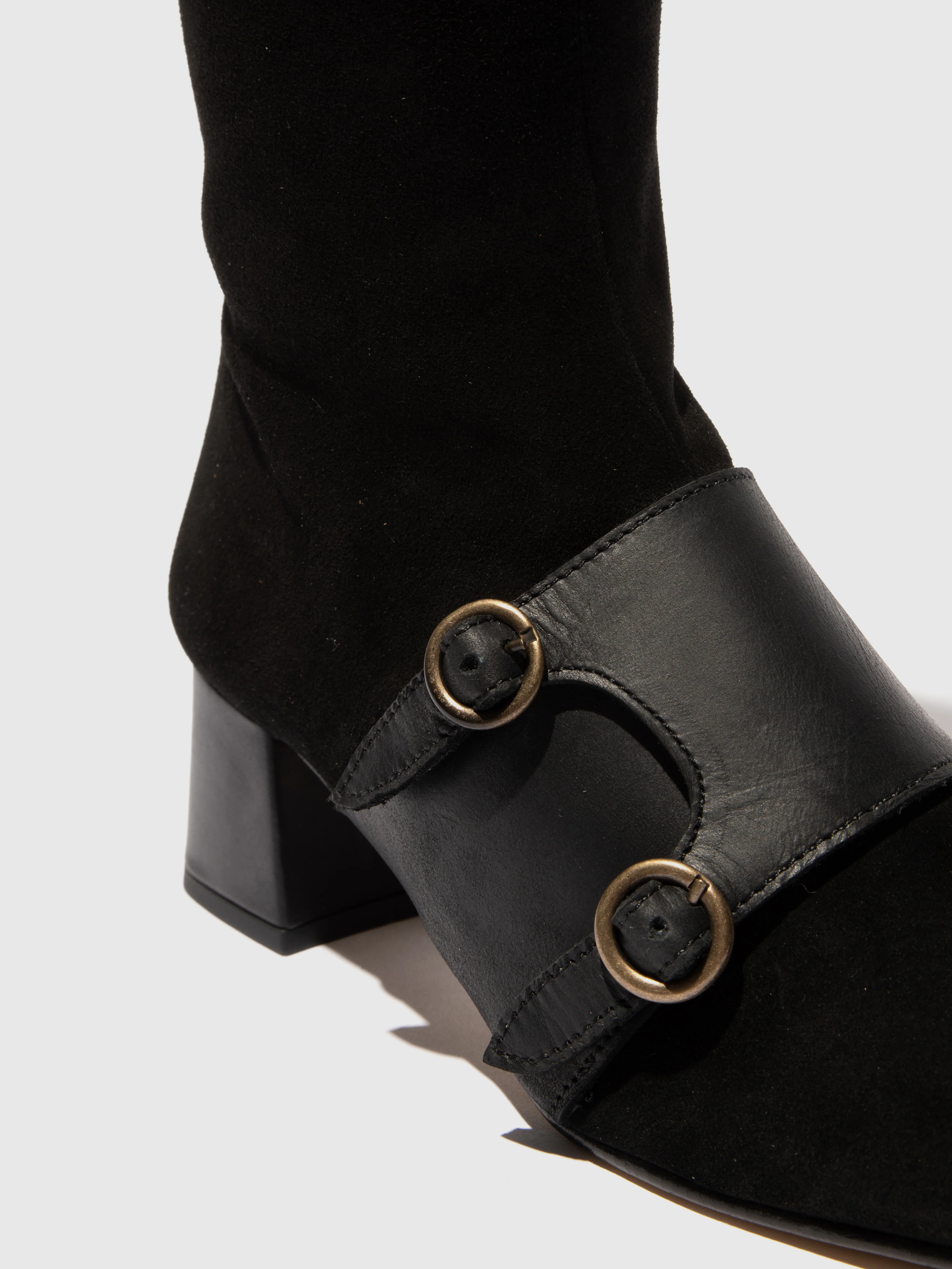 Zip Up Boots SOFY168FLY BLACK - Image 4
