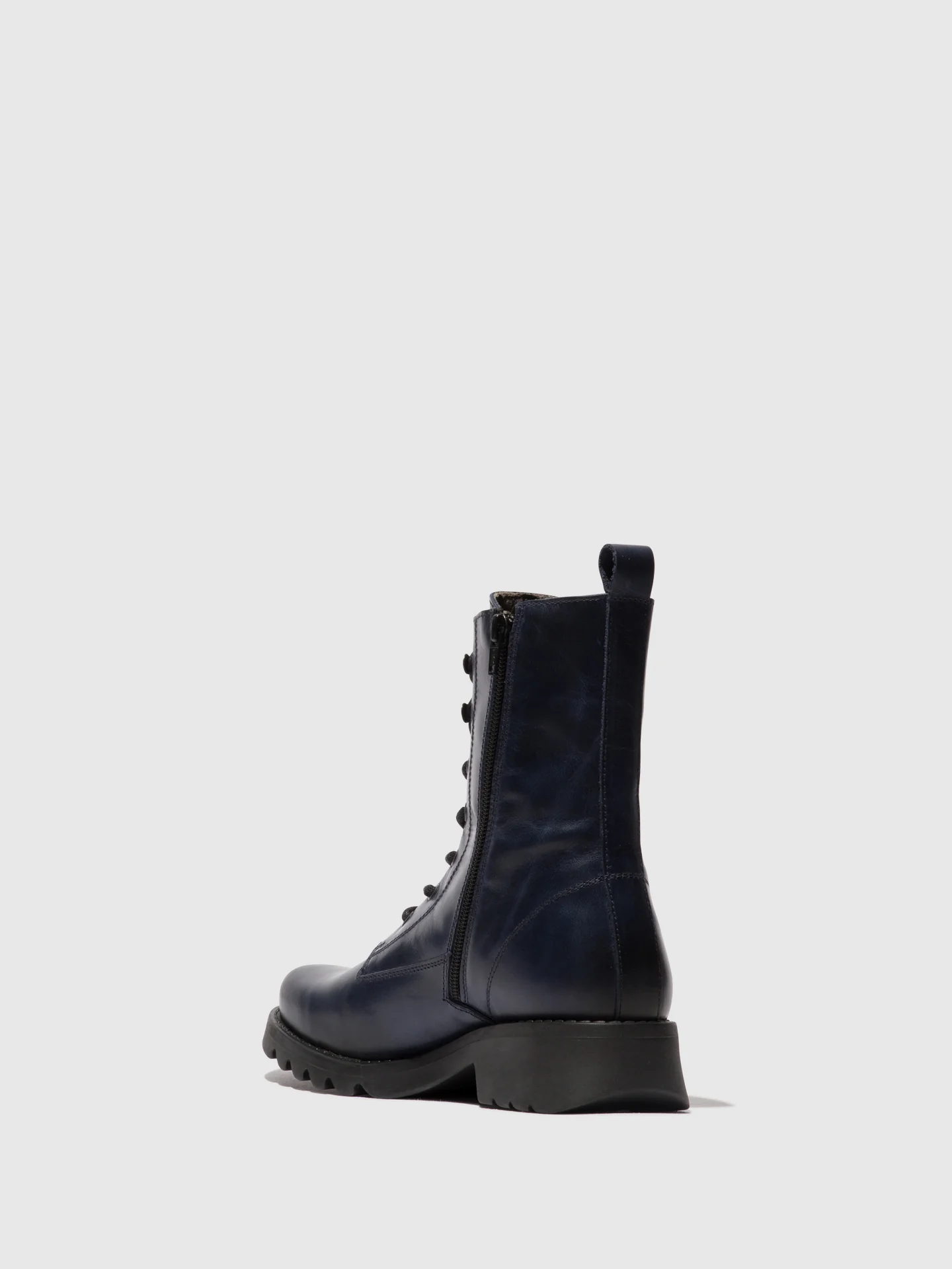 Lace-up Ankle Boots REID893FLY BLUE (BLACK SOLE) - Image 3