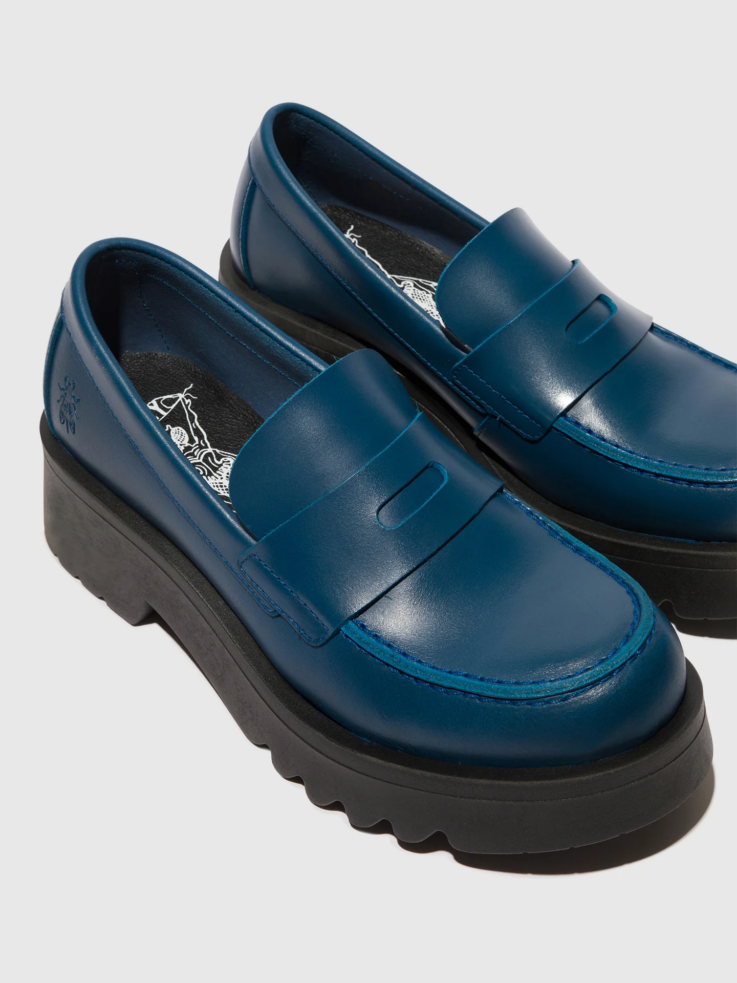 Loafers Shoes MOAT948FLY BLUE - Image 4