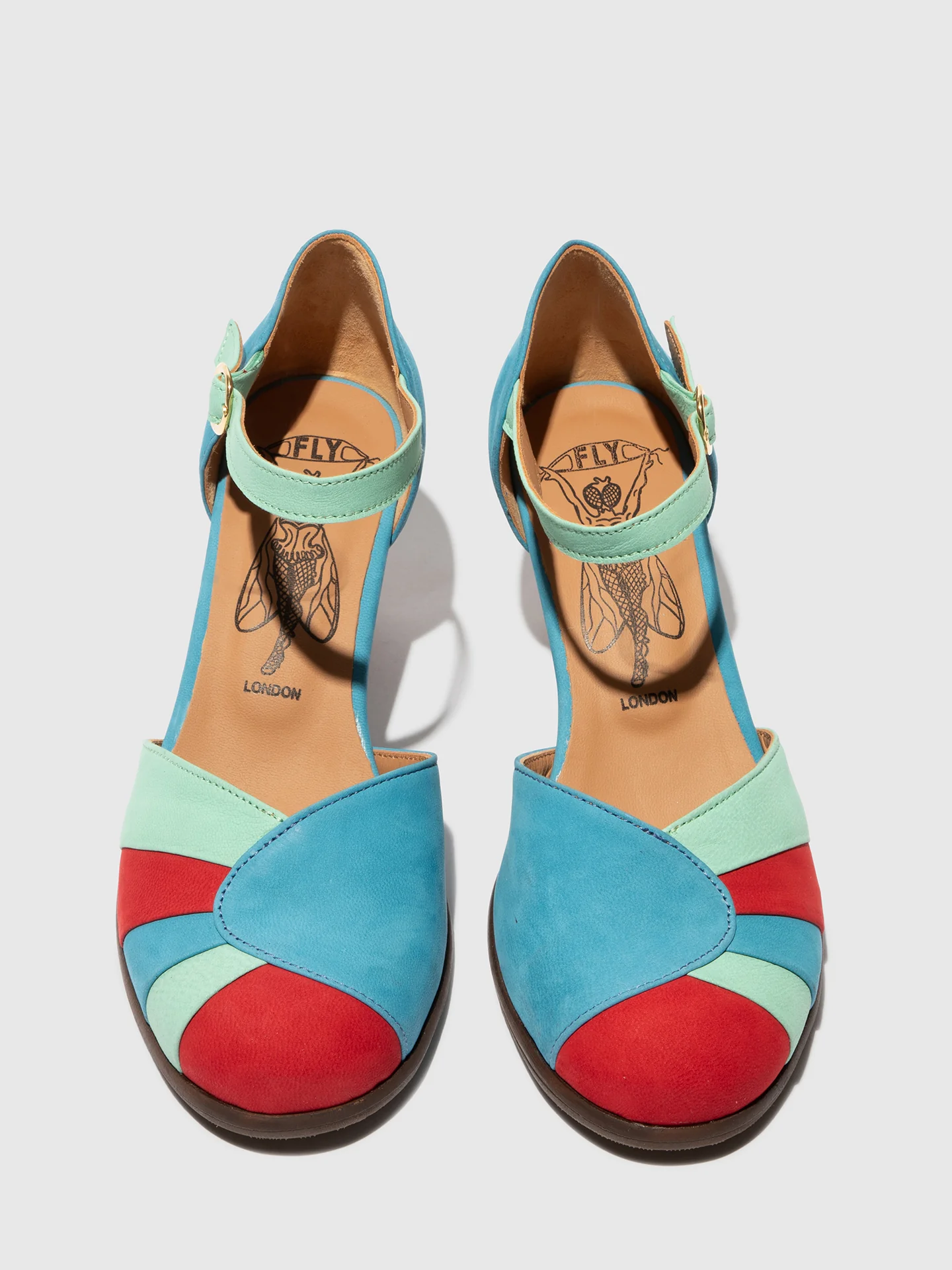Heel Shoes BESH087FLY BLUE/SCARLET/GREEN - Image 5