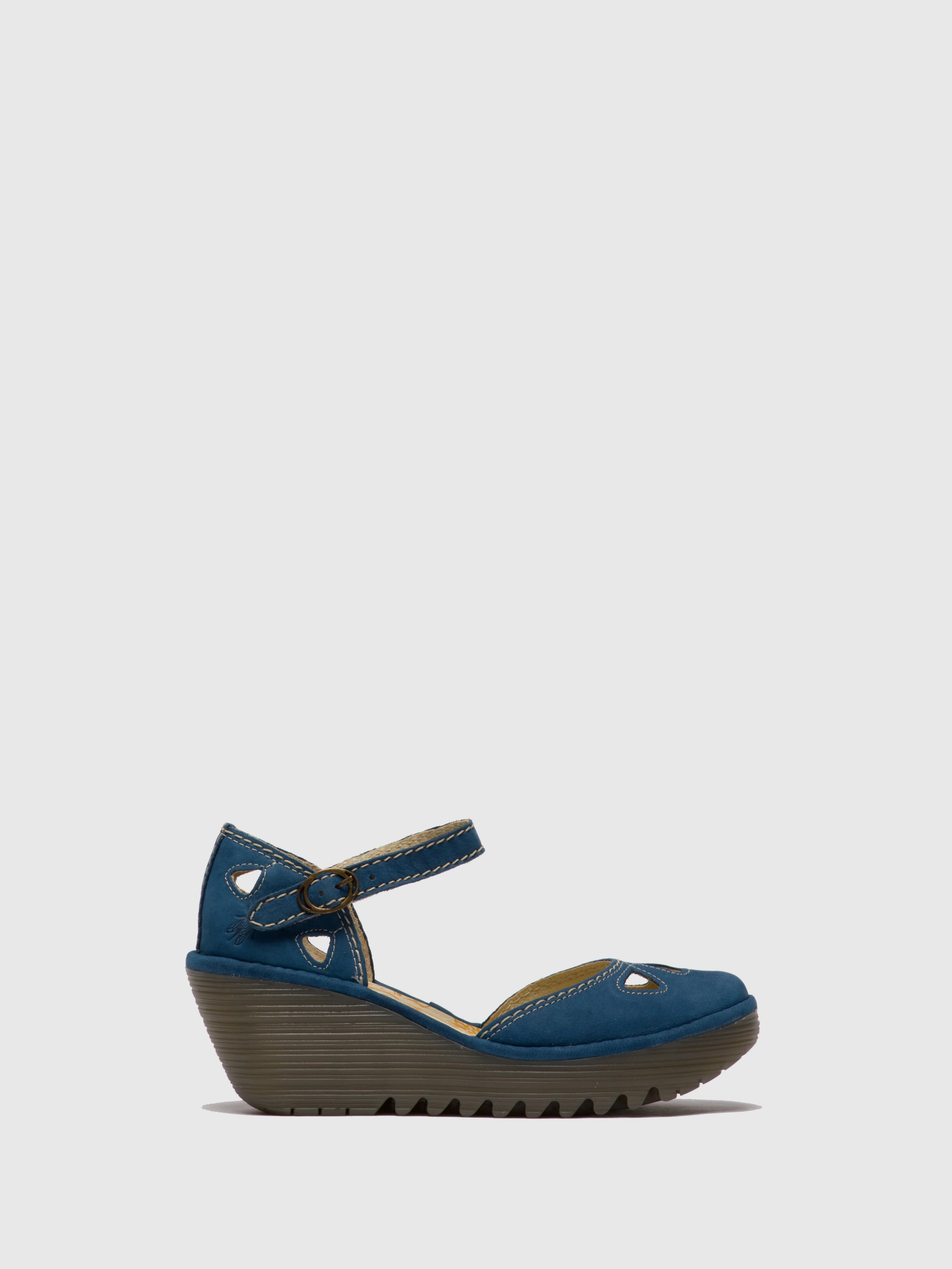 Wedge Sandals YUNA BLUE