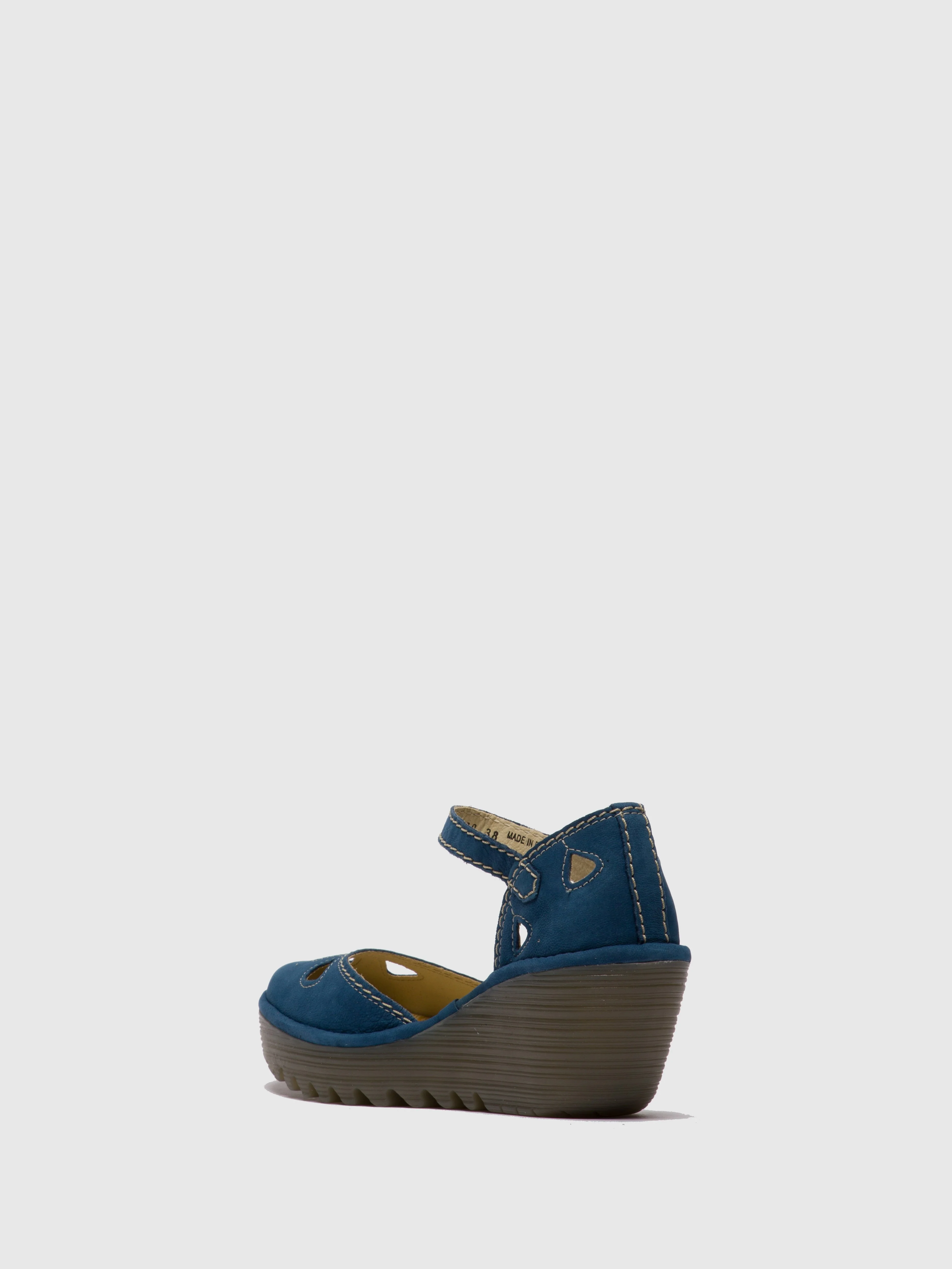 Wedge Sandals YUNA BLUE - Image 3
