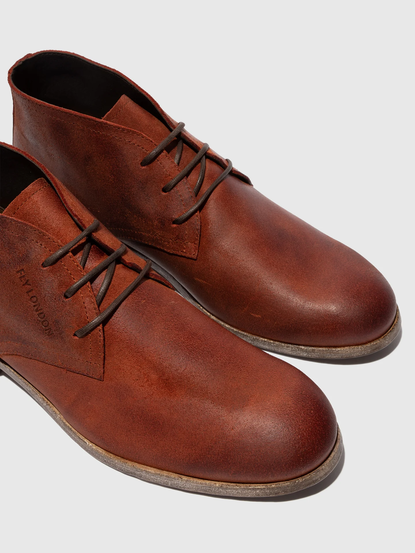 Lace-up Ankle Boots CAJY074FLY BRANDY - Image 4