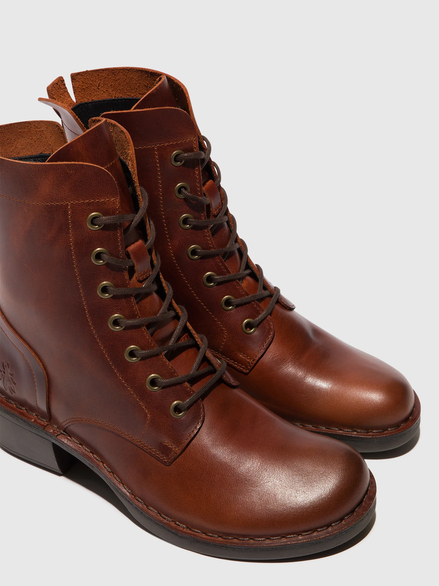 Lace-up Ankle Boots MILU044FLY BRICK - Image 4
