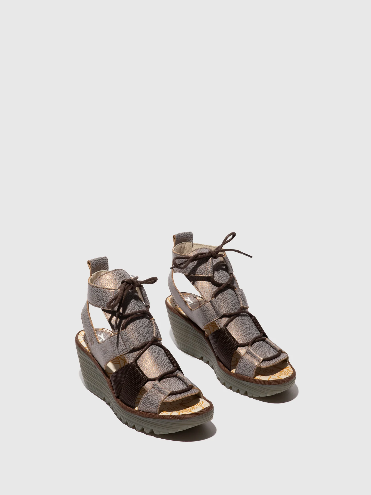 Lace-up Sandals YACA413FLY BRONZE - Image 2