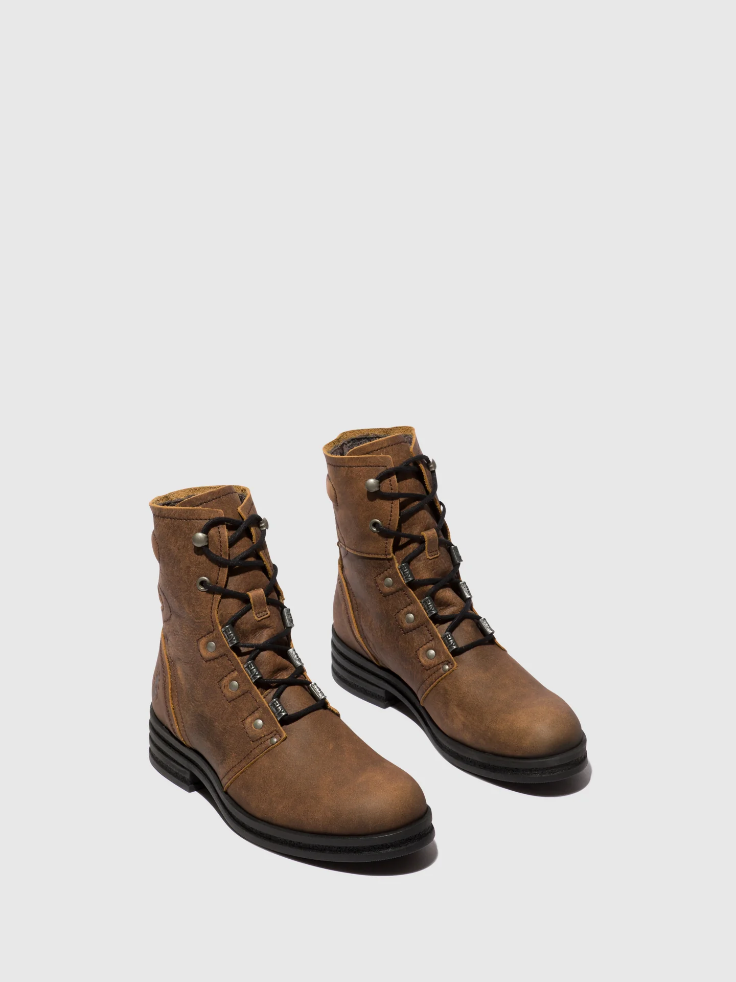 Lace-up Ankle Boots KNOT792FLY BROWN - Image 2