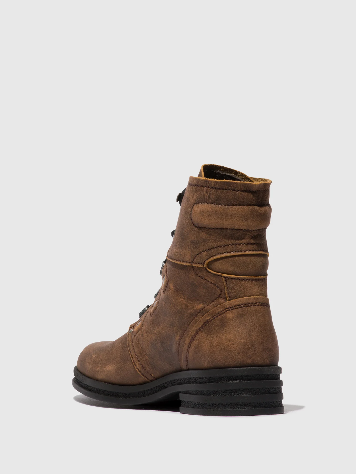 Lace-up Ankle Boots KNOT792FLY BROWN - Image 3