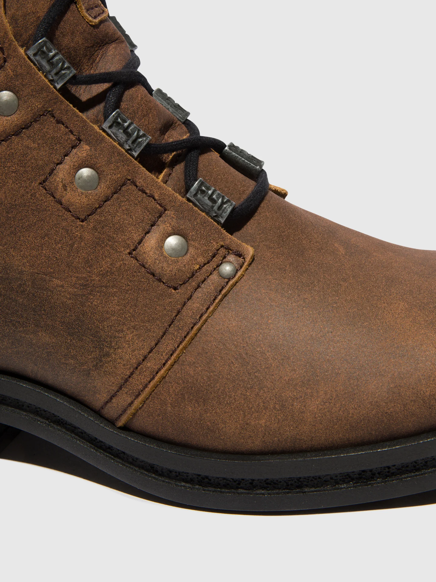 Lace-up Ankle Boots KNOT792FLY BROWN - Image 4