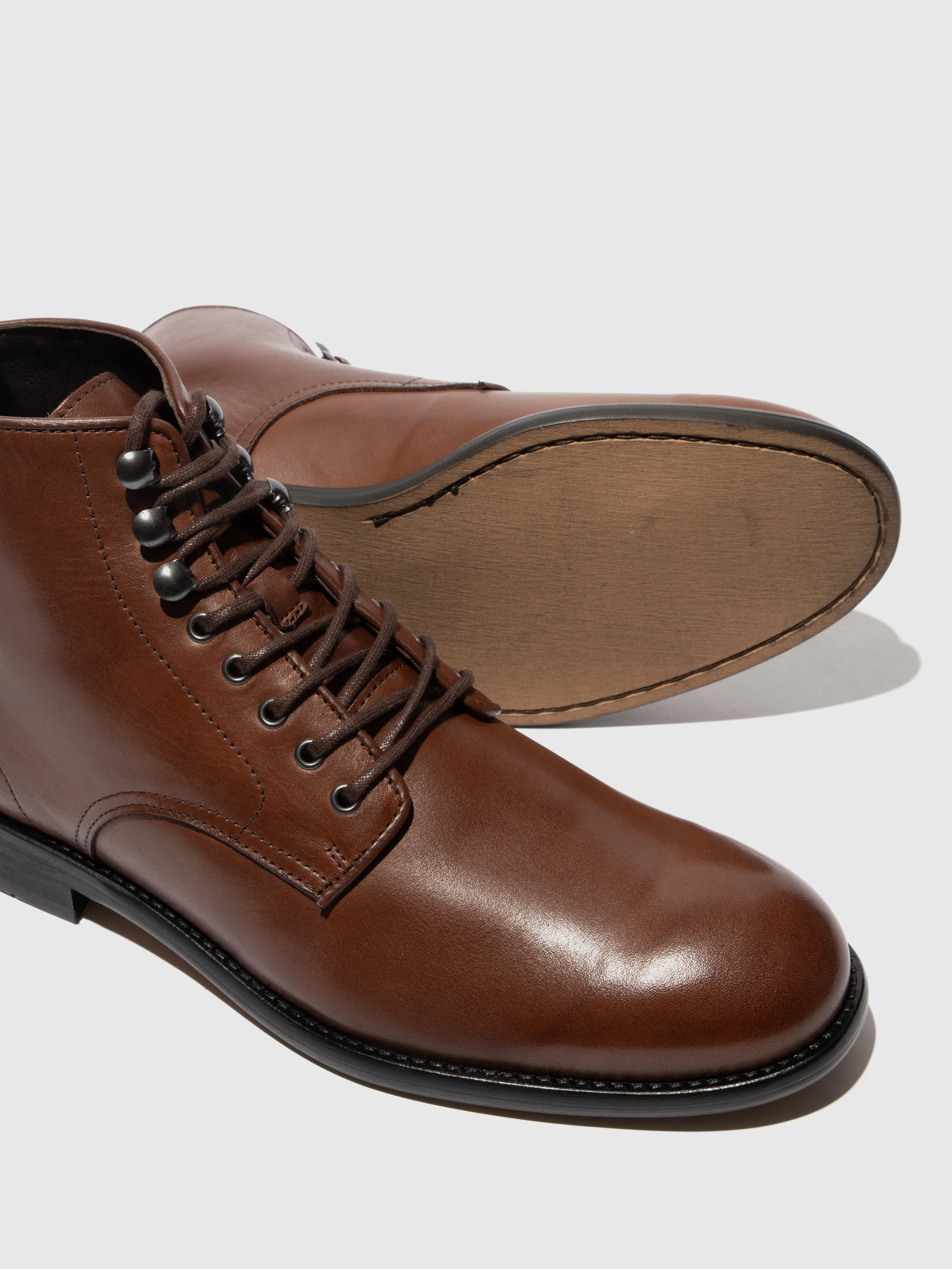 Lace-up Ankle Boots WERN002FLY BROWN - Image 4