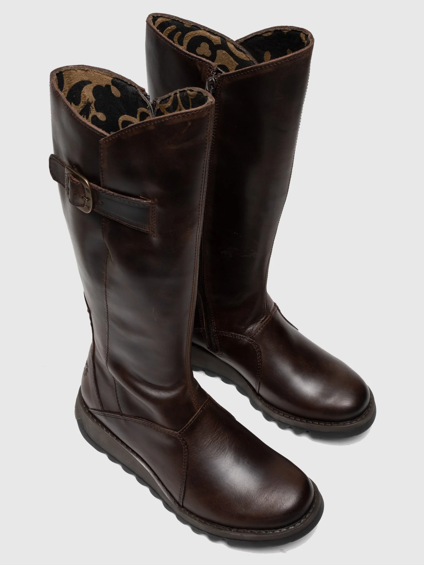 Zip Up Boots MOL 2 DK BROWN - Image 4