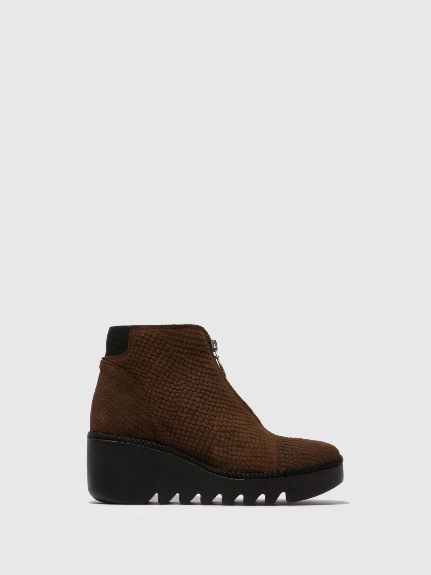 Zip Up Ankle Boots BAAZ537FLY BROWN