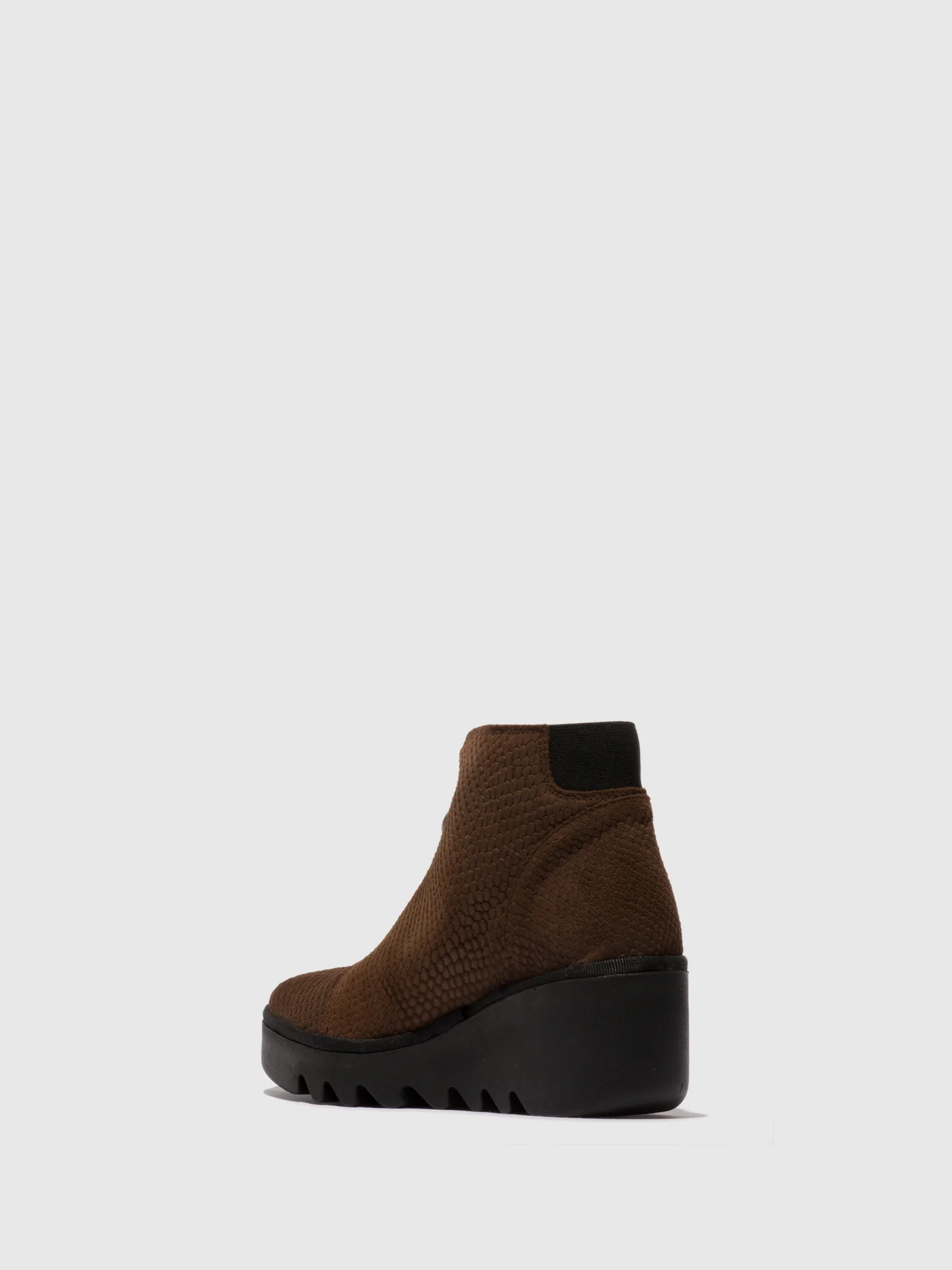 Zip Up Ankle Boots BAAZ537FLY BROWN - Image 3