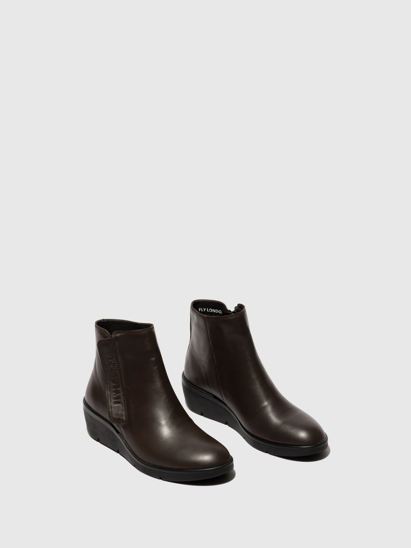 Zip Up Ankle Boots NULA550FLY BROWN - Image 2