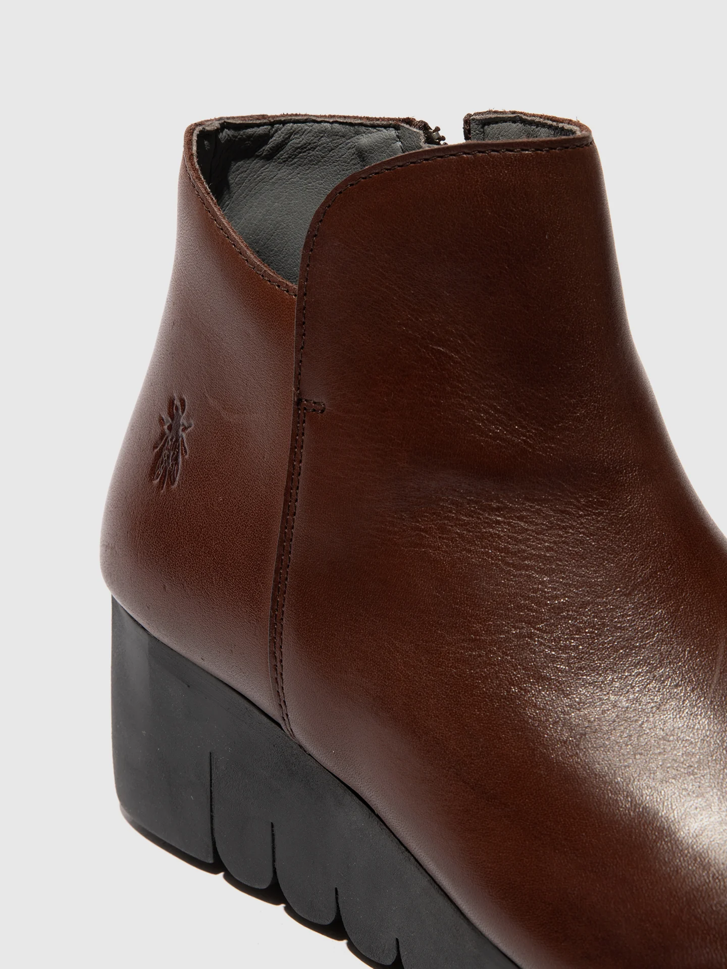 Zip Up Ankle Boots VANG364FLY BROWN - Image 4