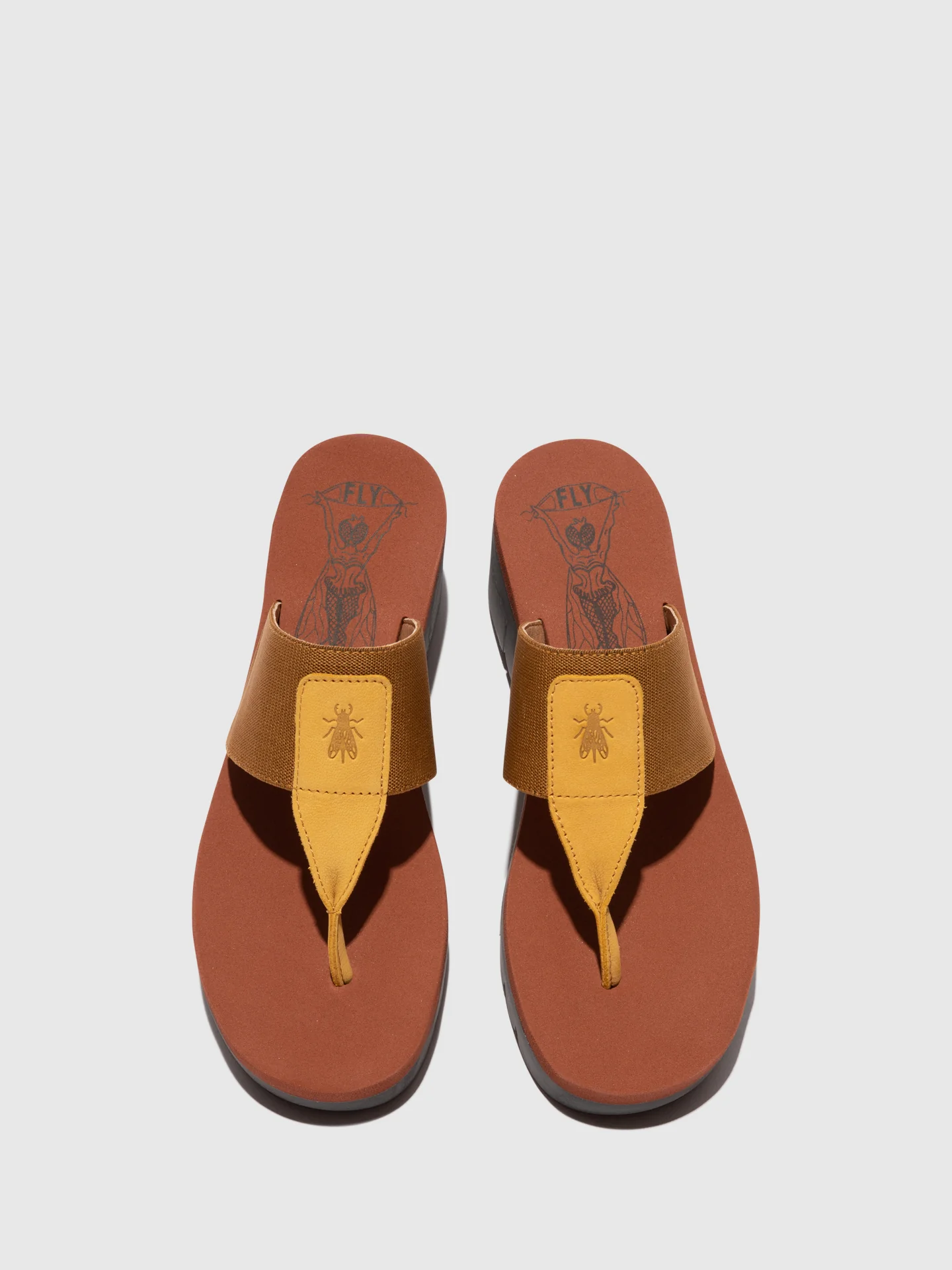 Slip-on Mules YOMU725FLY BUMBLEBEE/CAMEL (BRICK) - Image 4
