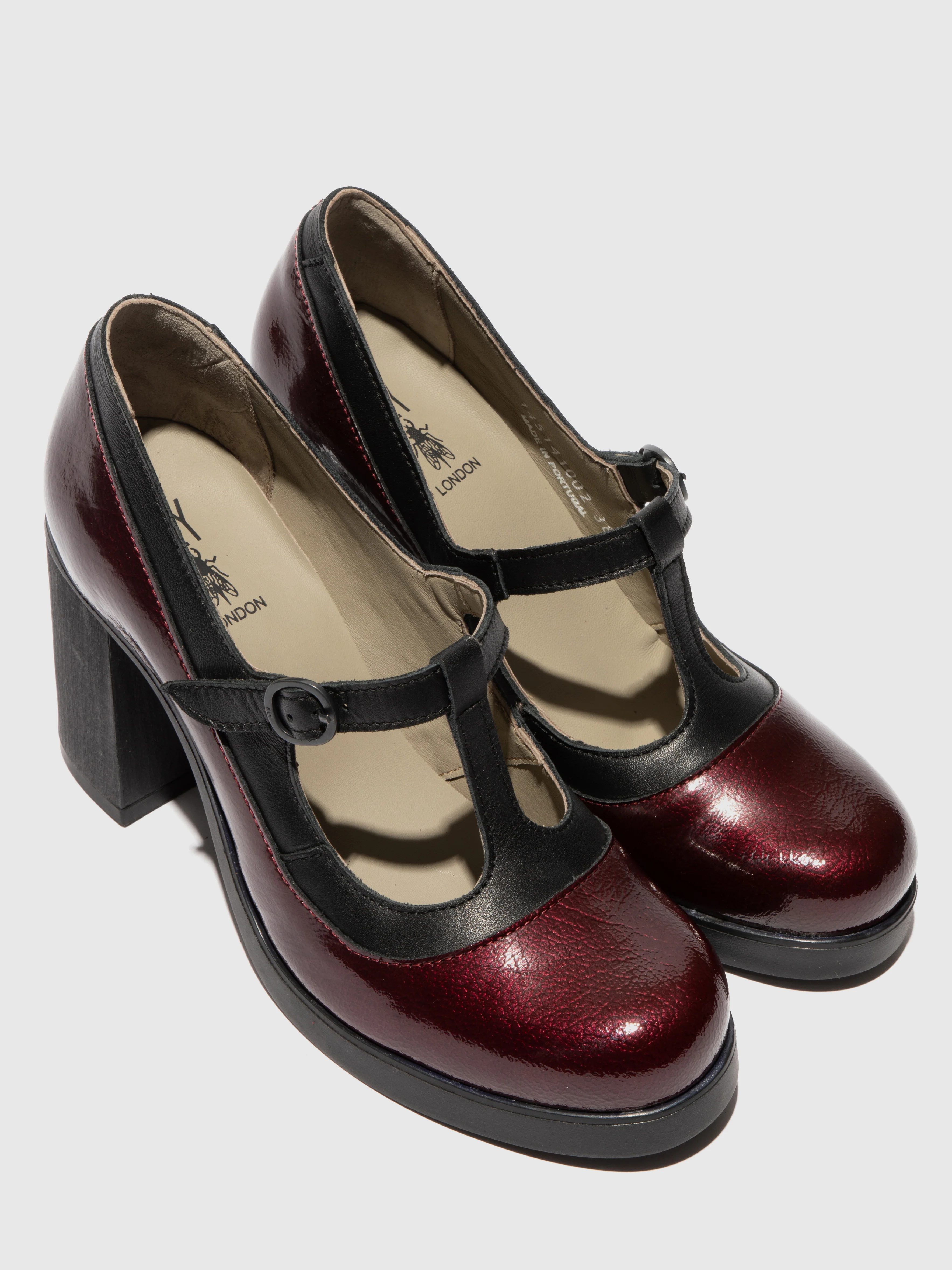 Mary Jane Shoes SEIF141FLY BURGUNDY/BLACK - Image 4