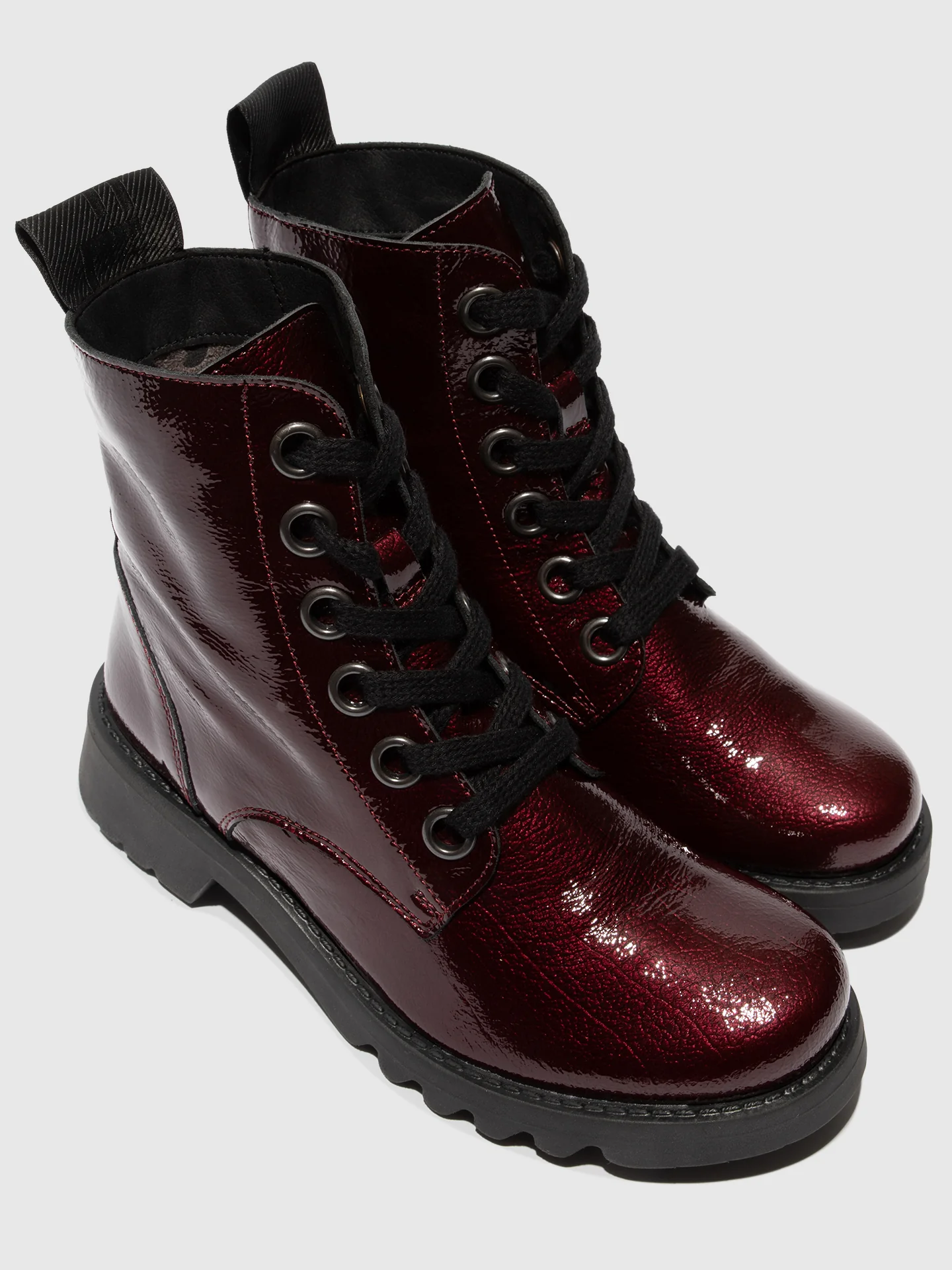 Lace-up Ankle Boots RAGI539FLY BURGUNDY - Image 4