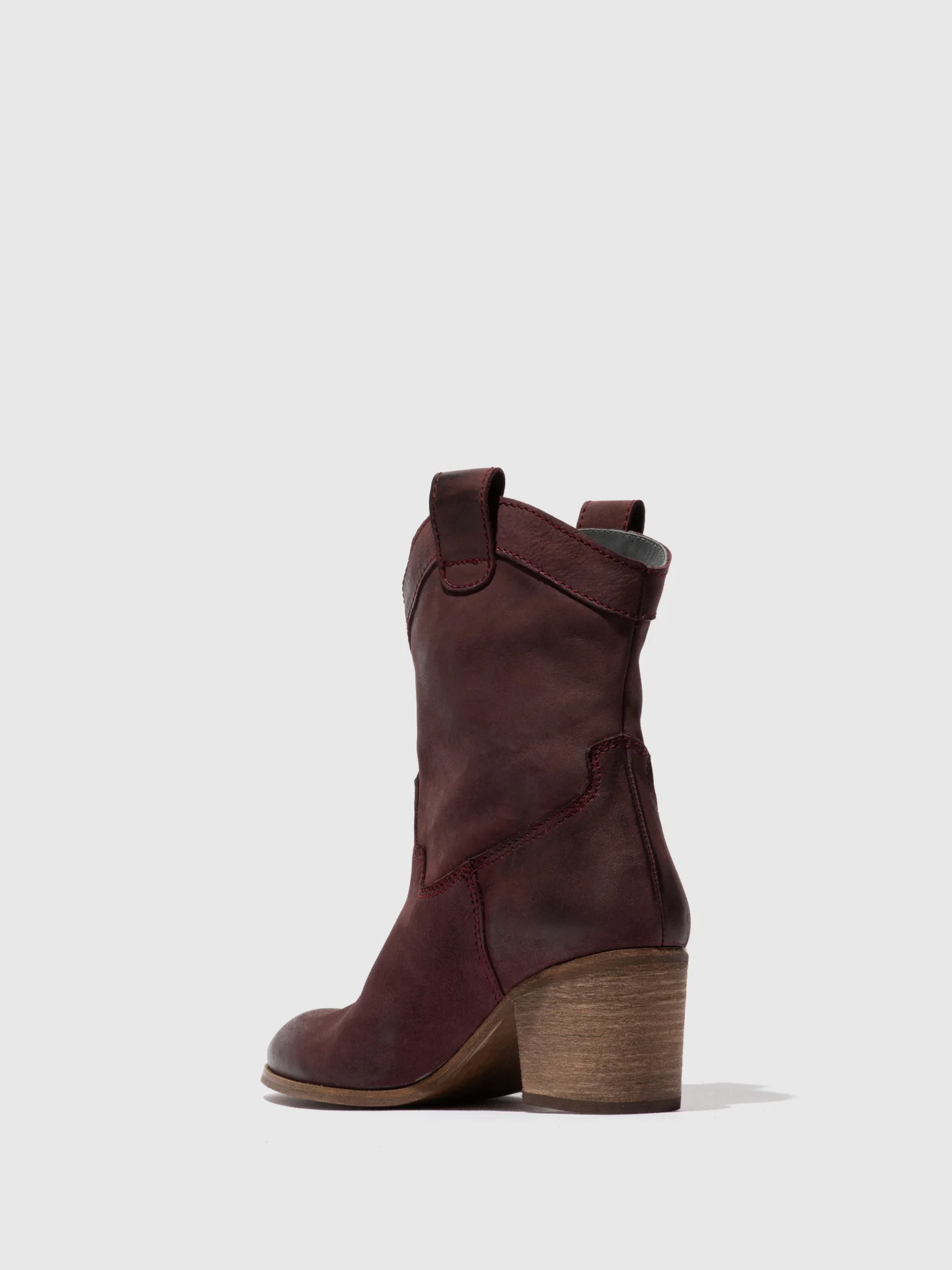 Zip Up Ankle Boots DAXI166FLY BURGUNDY - Image 3
