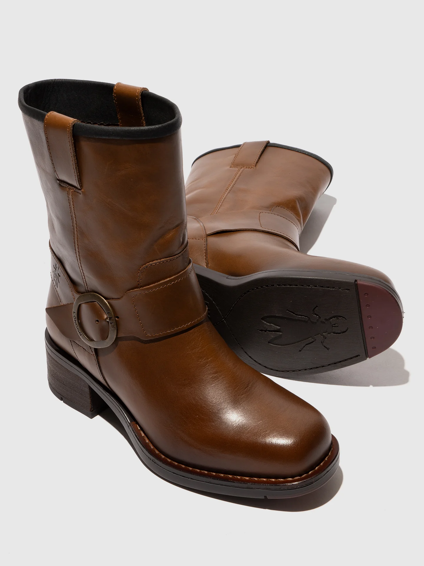 Buckle Ankle Boots RALD345FLY CAMEL - Image 4