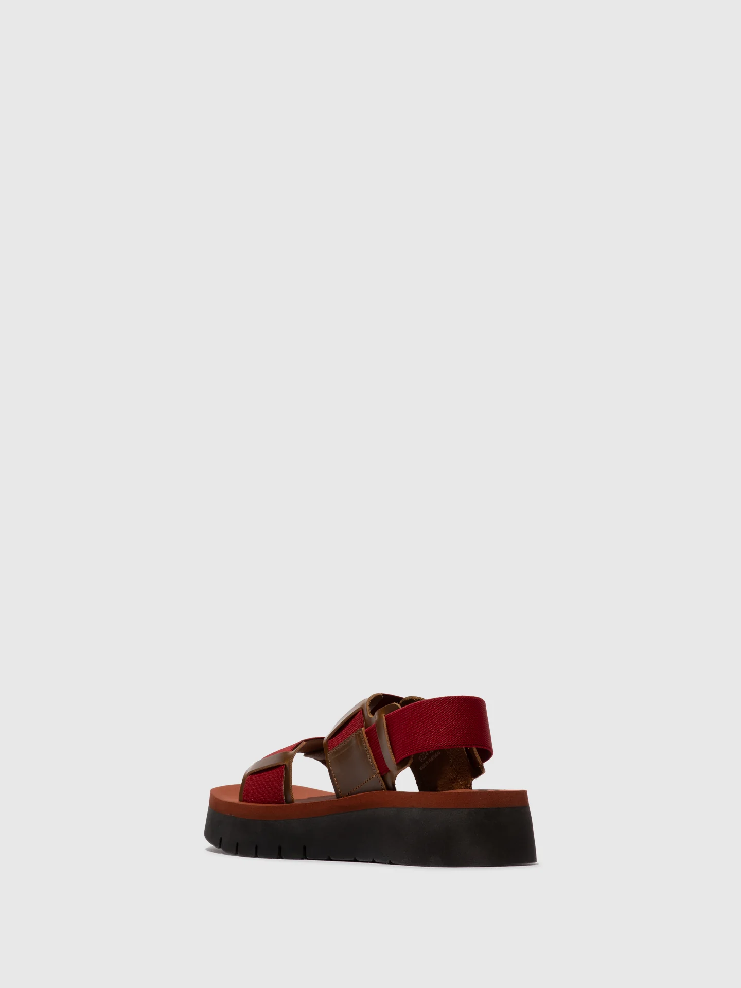 Sling-Back Sandals SORU277FLY CAMEL/DARK RED/BRICK - Image 3