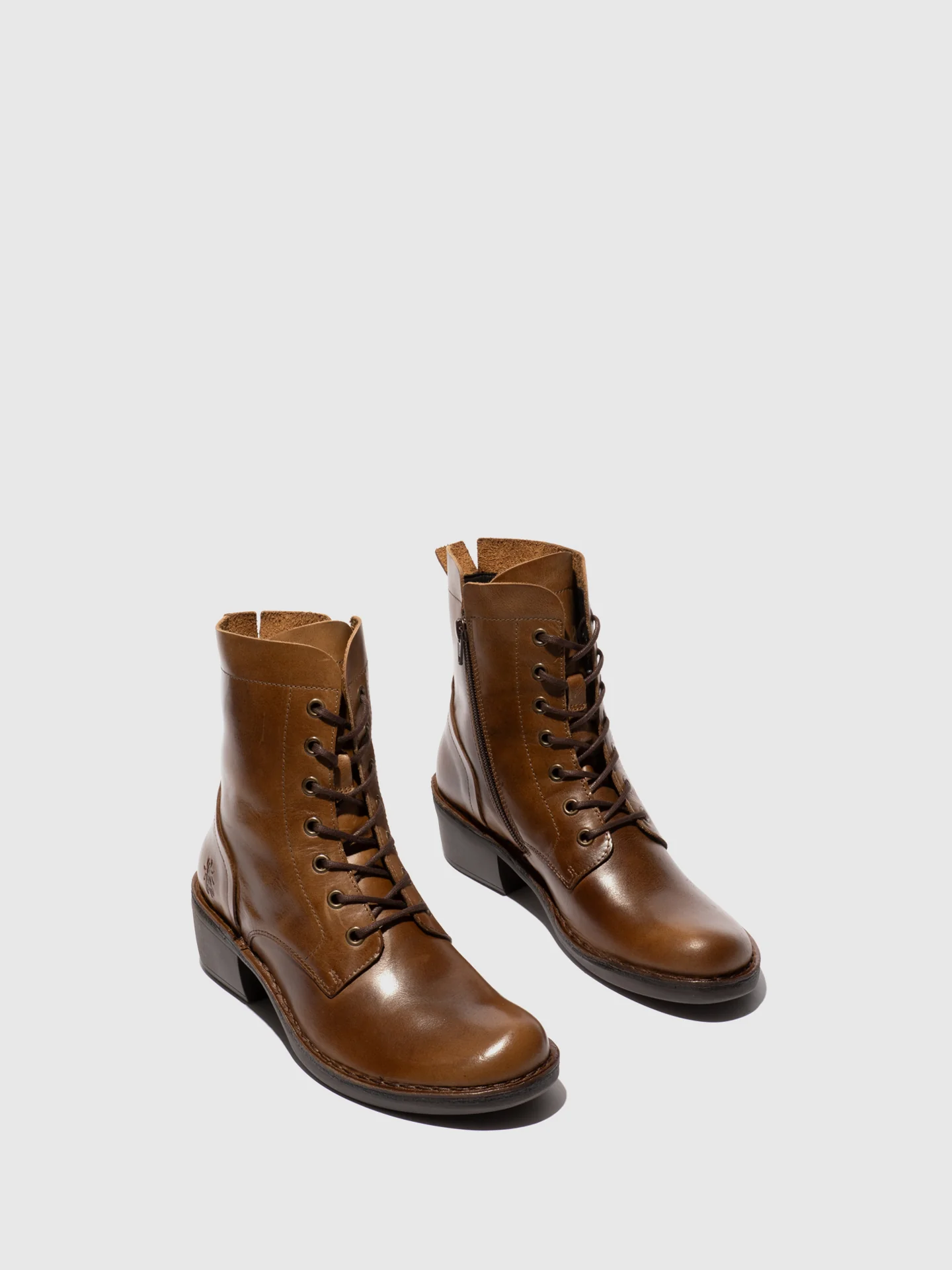 Lace-up Ankle Boots MILU044FLY CAMEL - Image 2