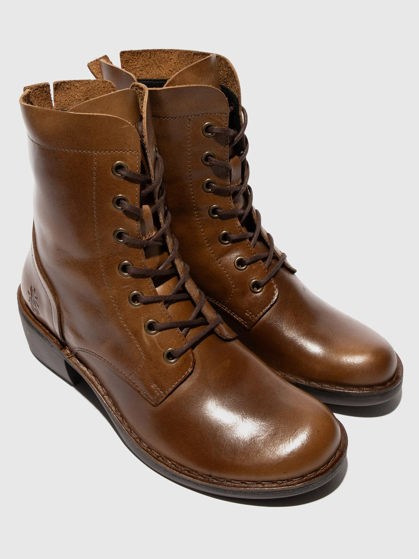 Lace-up Ankle Boots MILU044FLY CAMEL - Image 4