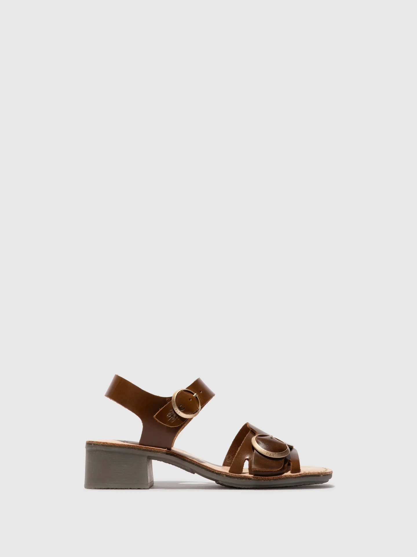Buckle Sandals EBLI238FLY CAMEL/NATURAL