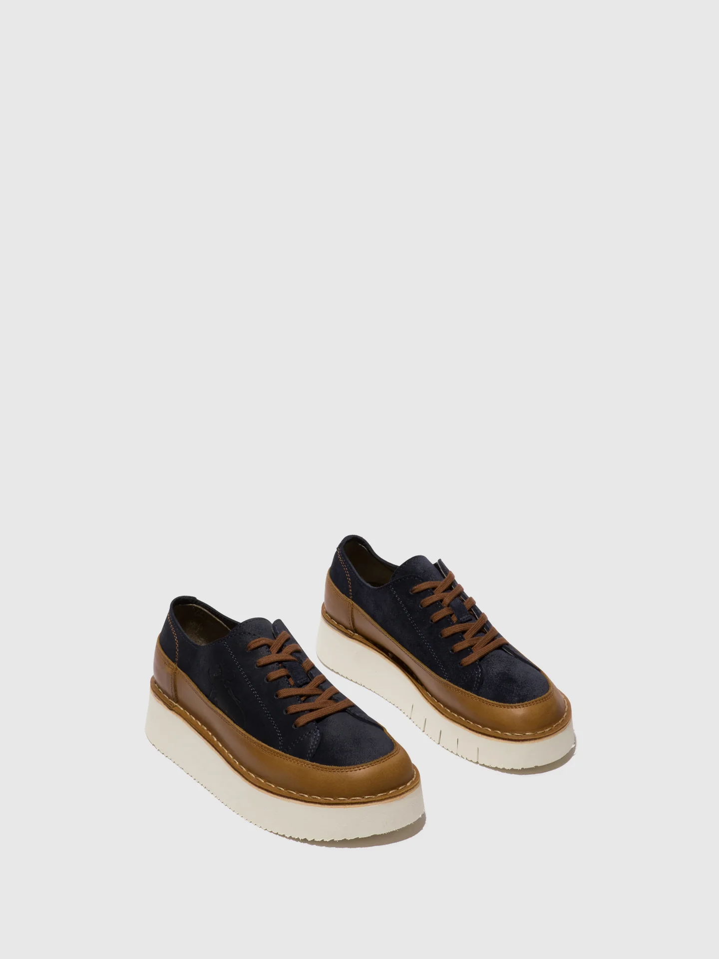 Lace-up Trainers CUDA099FLY CAMEL/NAVY - Image 2