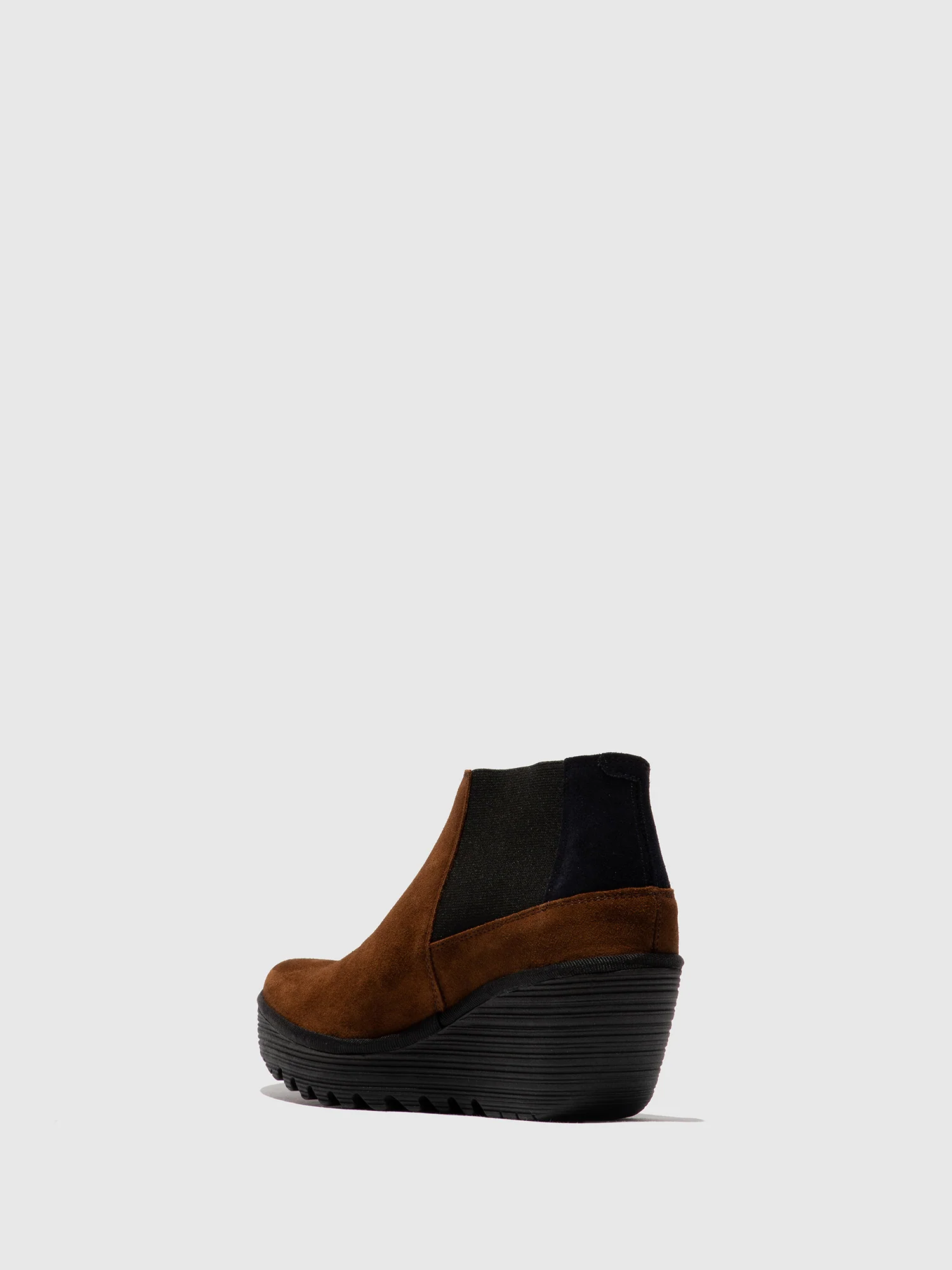Zip Up Ankle Boots YEGO400FLY CAMEL/NAVY - Image 3