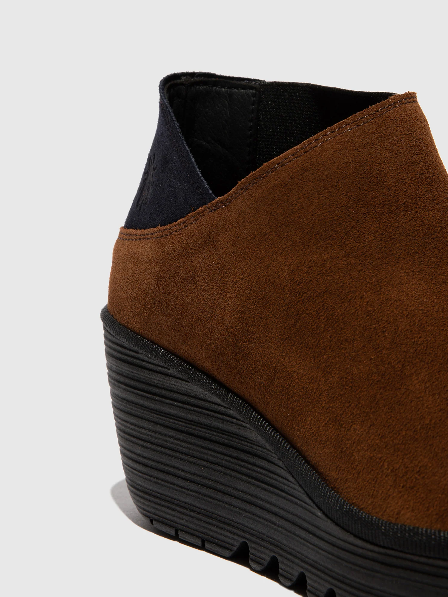 Zip Up Ankle Boots YEGO400FLY CAMEL/NAVY - Image 4