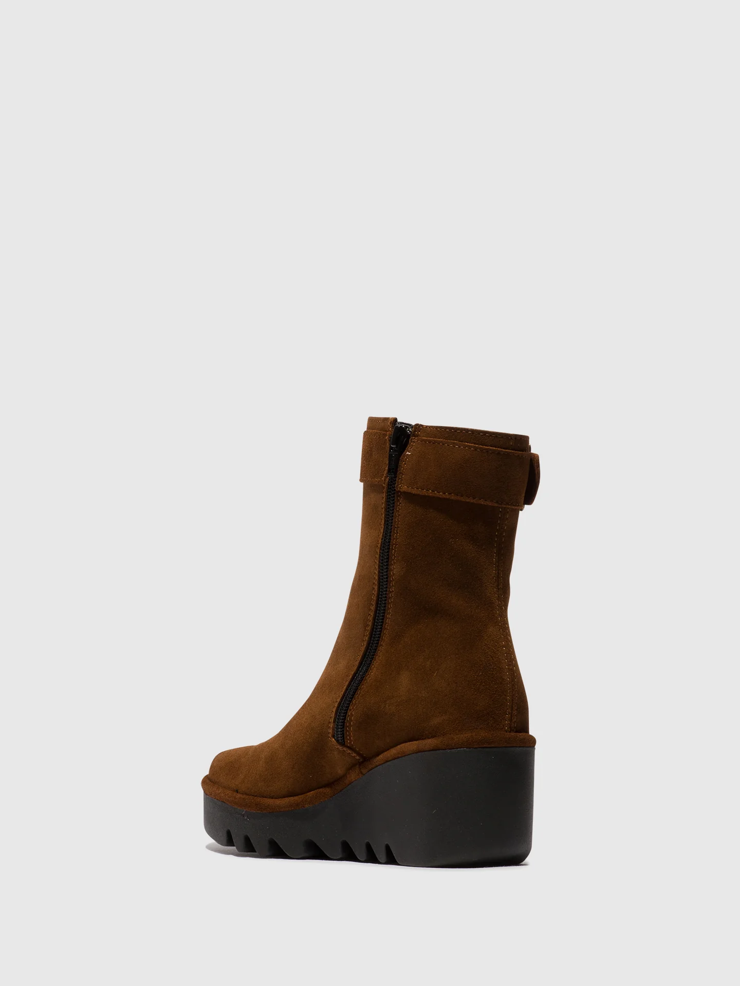 Zip Up Ankle Boots BEPP396FLY CAMEL - Image 3