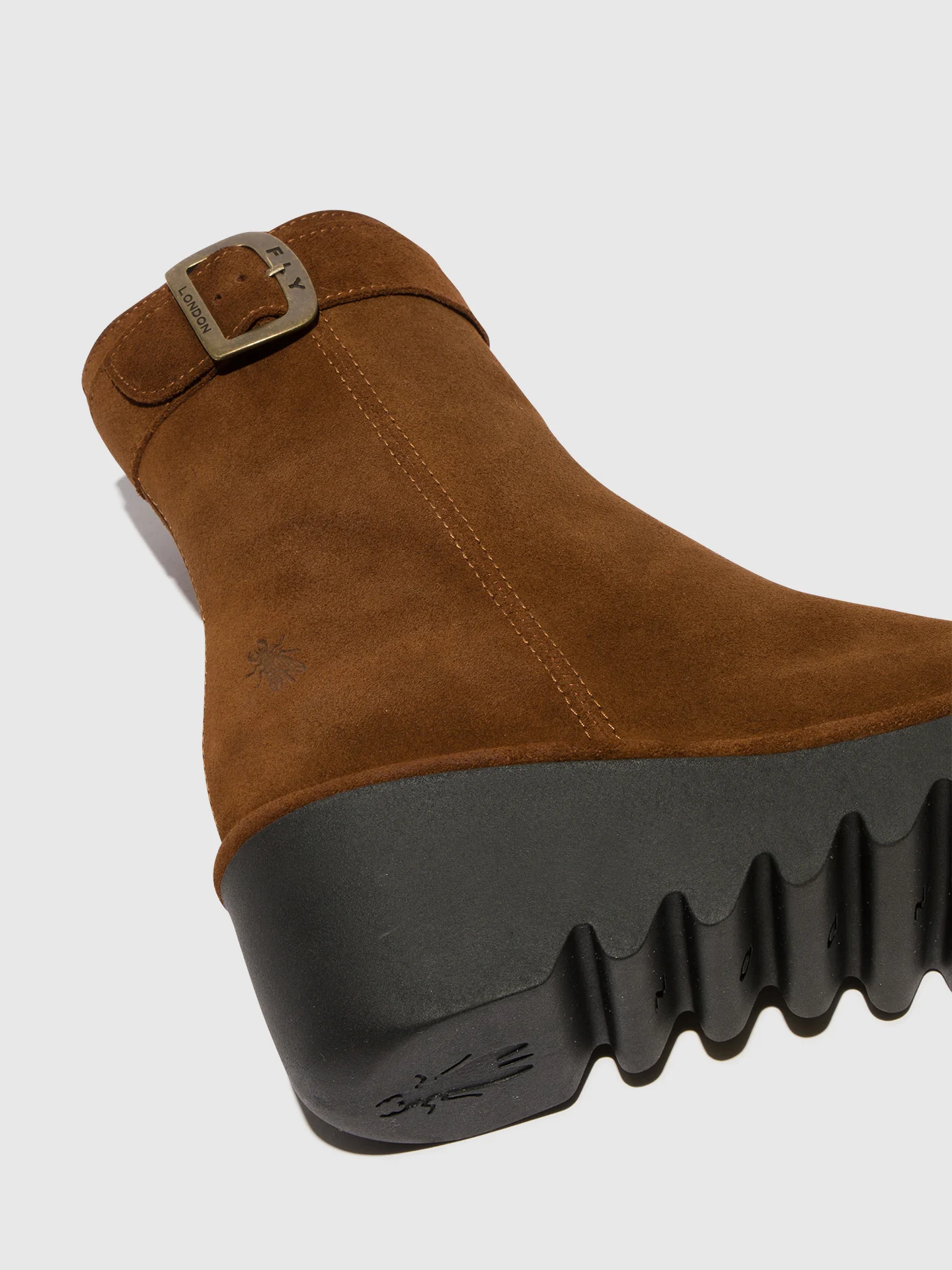 Zip Up Ankle Boots BEPP396FLY CAMEL - Image 4