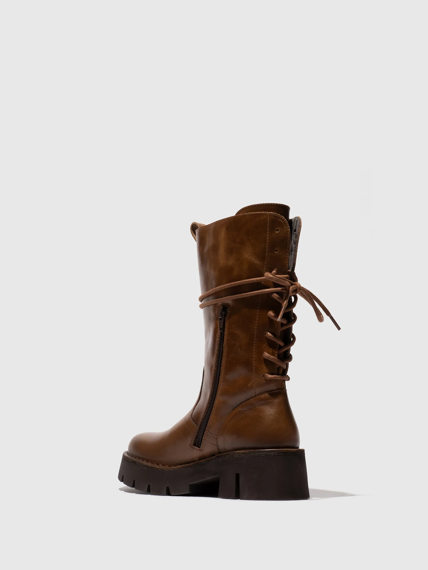 Zip Up Ankle Boots BERF160FLY CAMEL - Image 3